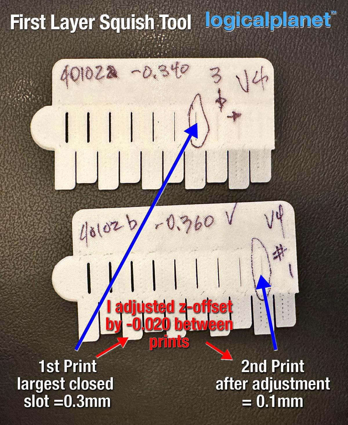 First Layer Squish Calibration Tool 3d model