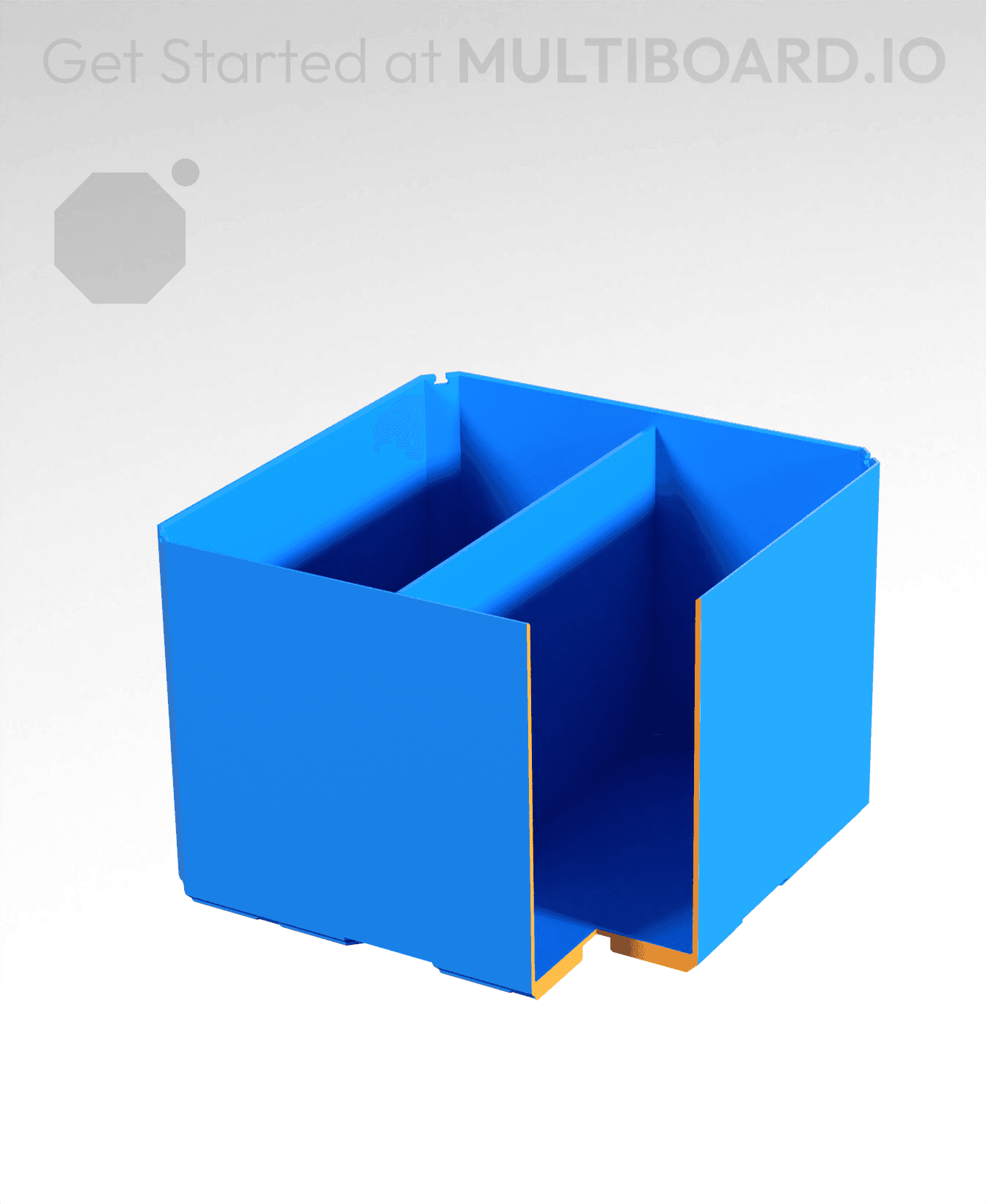 2x2x1.5 - Divided Bin - Multibin Insert 3d model