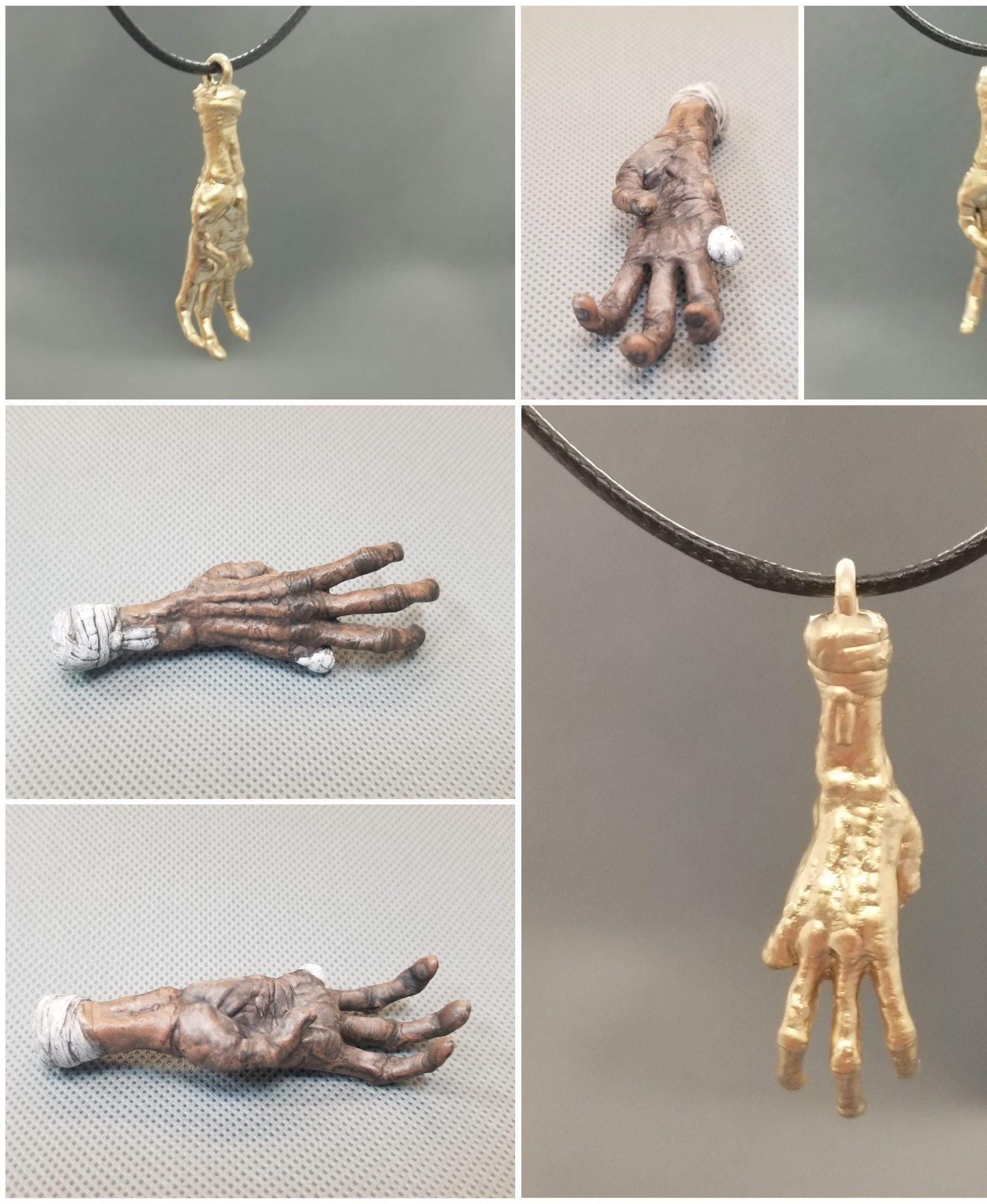 Cursed Monkey Paw Charm or Necklace 3d model