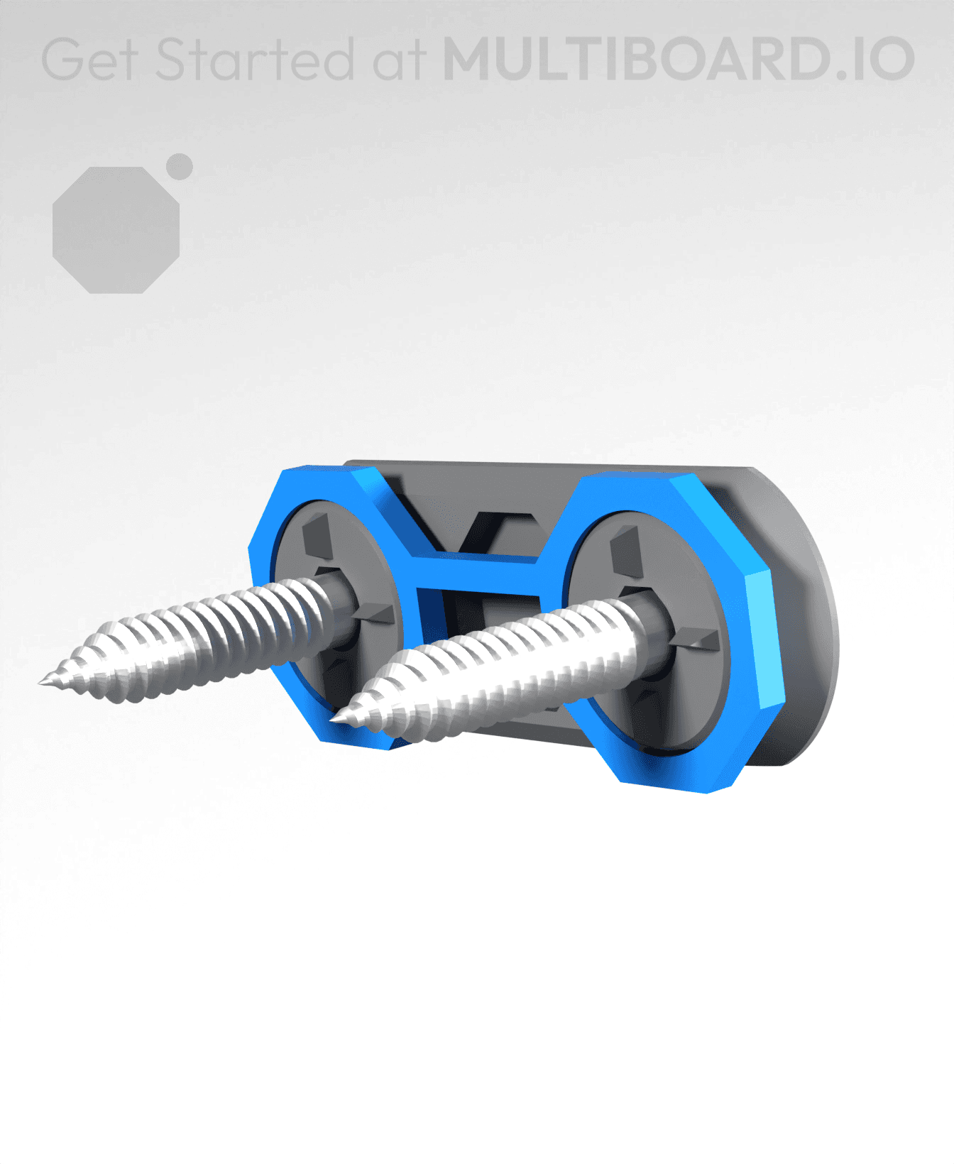 2L Screw-On Mount - Multipoint Rail Rings 3d model