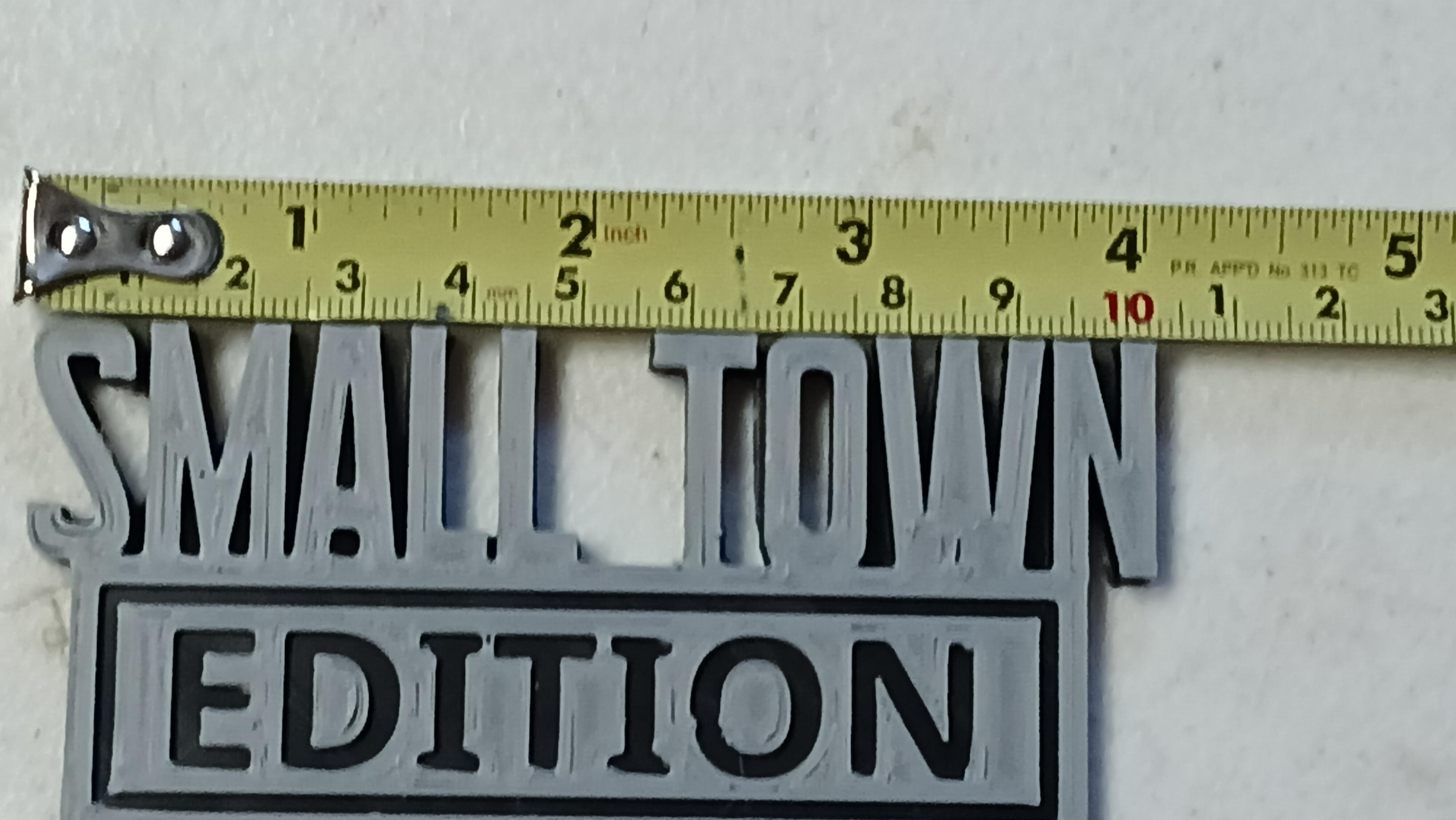 Small Town Edition badge emblem 3d model