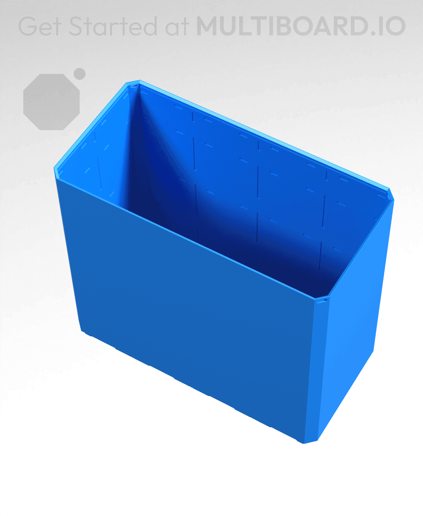 4x2x3.5 - Simple Walls - Standard Click-In Multibin Shell Extension 3d model