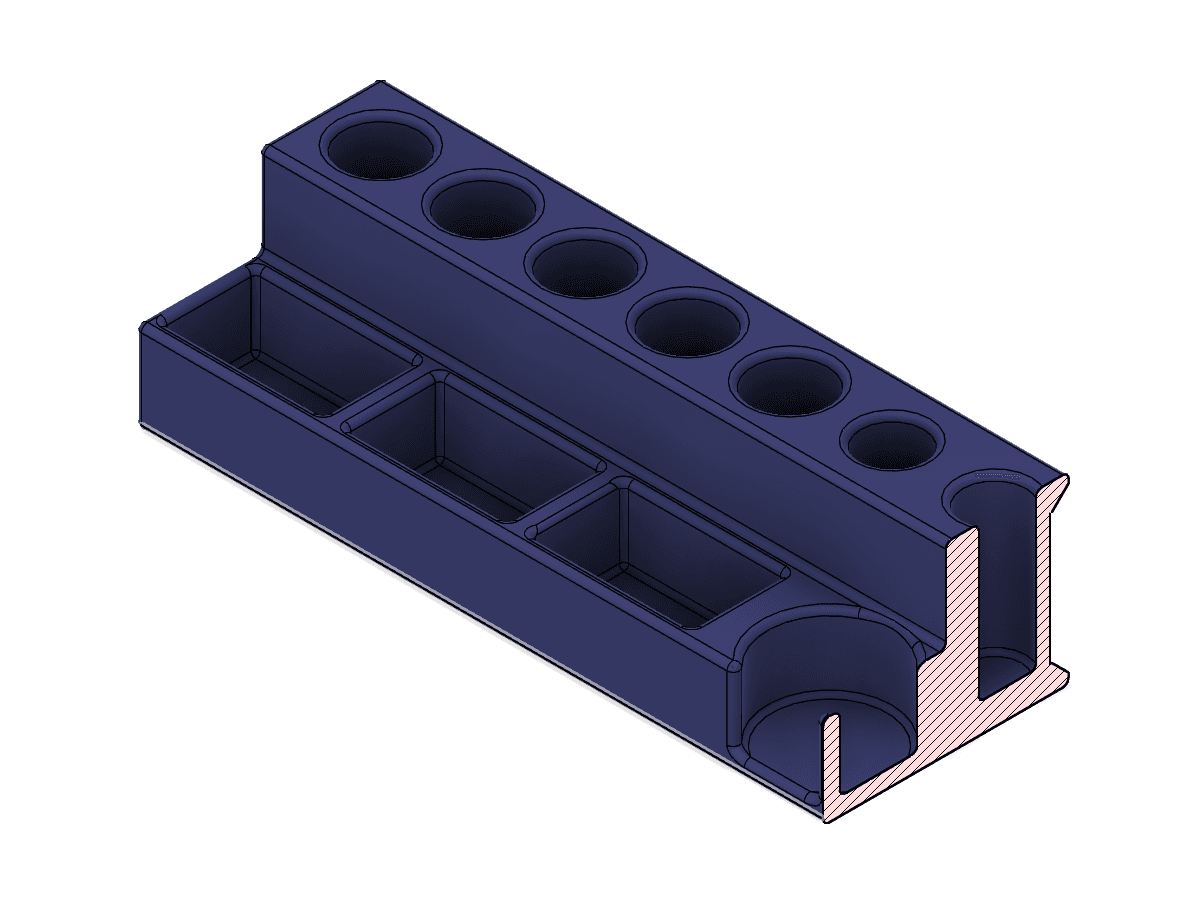 Highlighter, Pen and Sharpie Rack 3d model