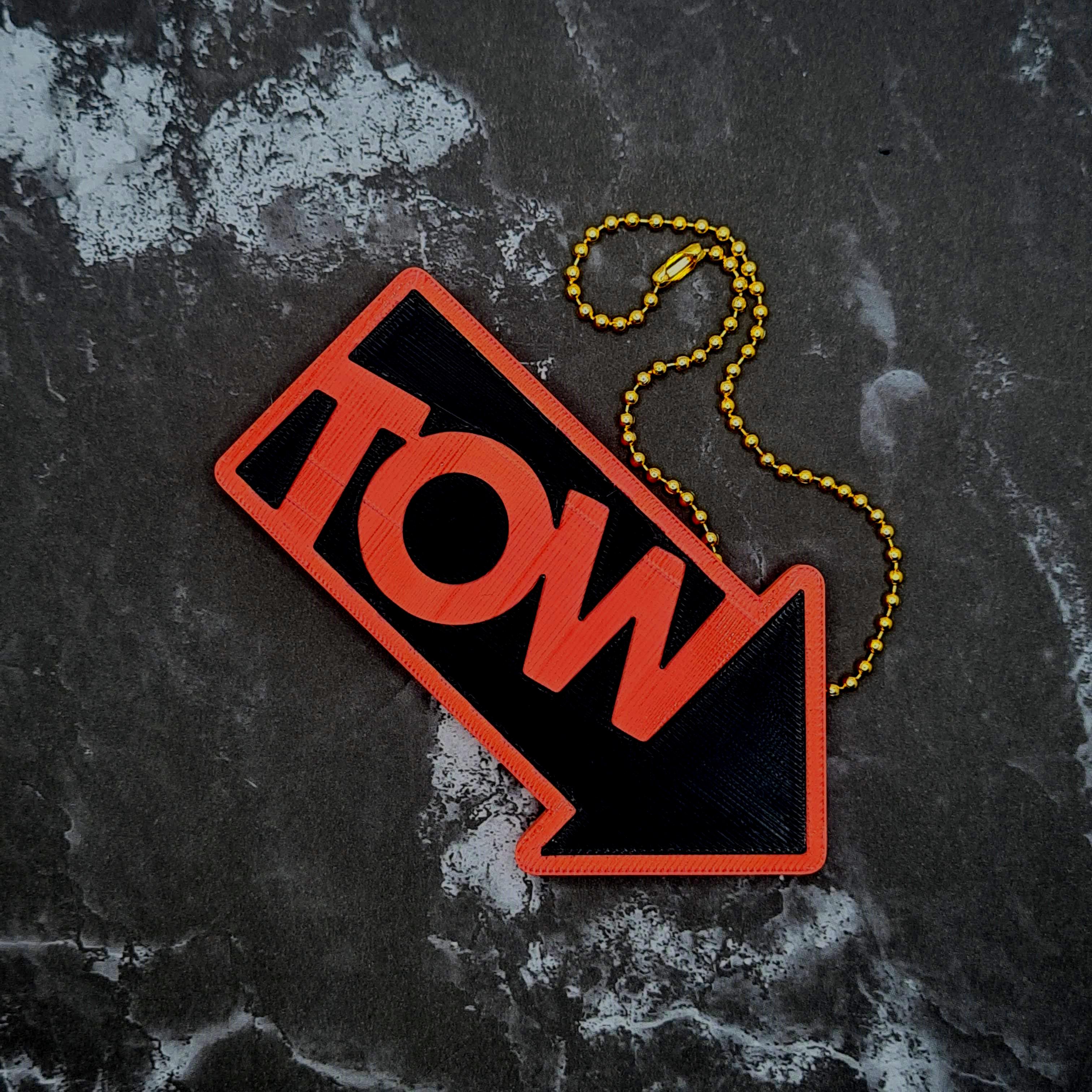 Tow Hook Charm (with outline) 3d model