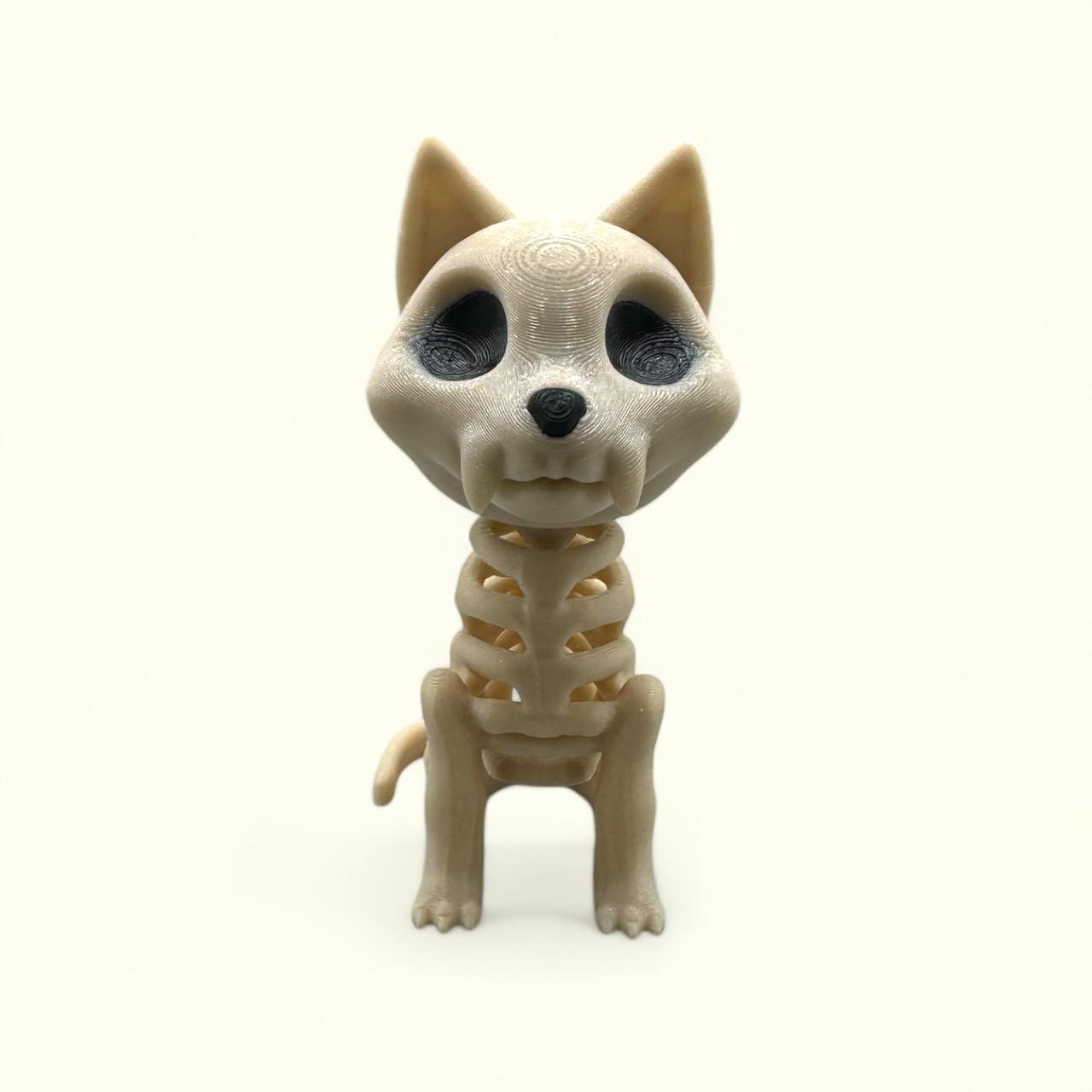 Spooky Skeleton Cat – Halloween Feline Decor 3d model