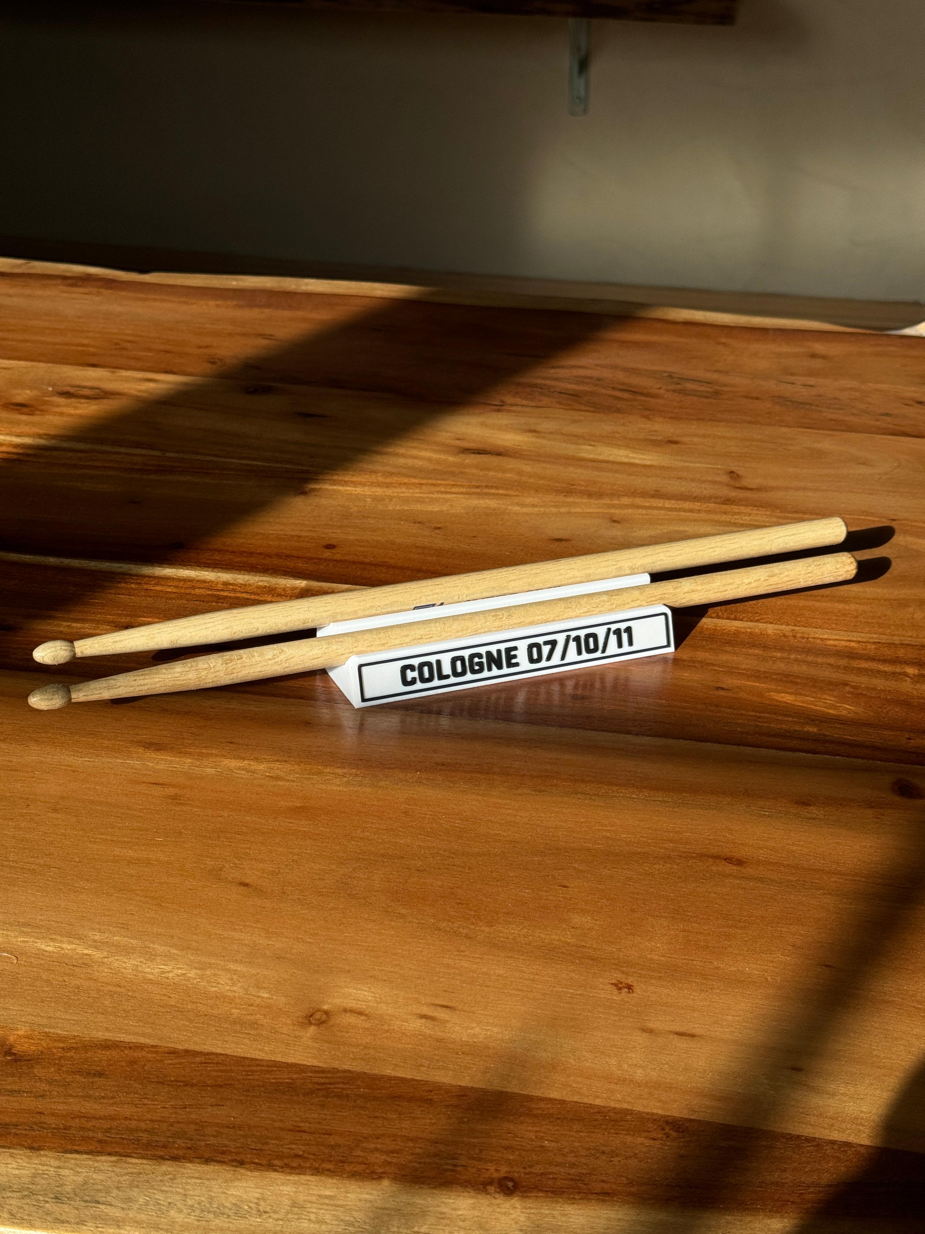 Drumstick holder with custom text 3d model