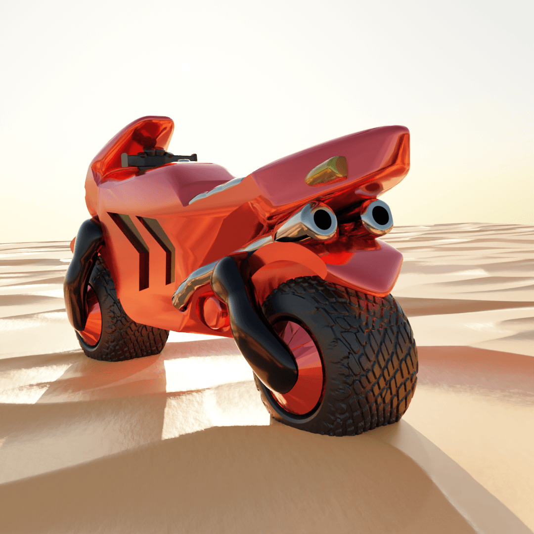 MOTORCYCLE SPORT - PRINT IN PLACE - NO SUPPORT 3d model
