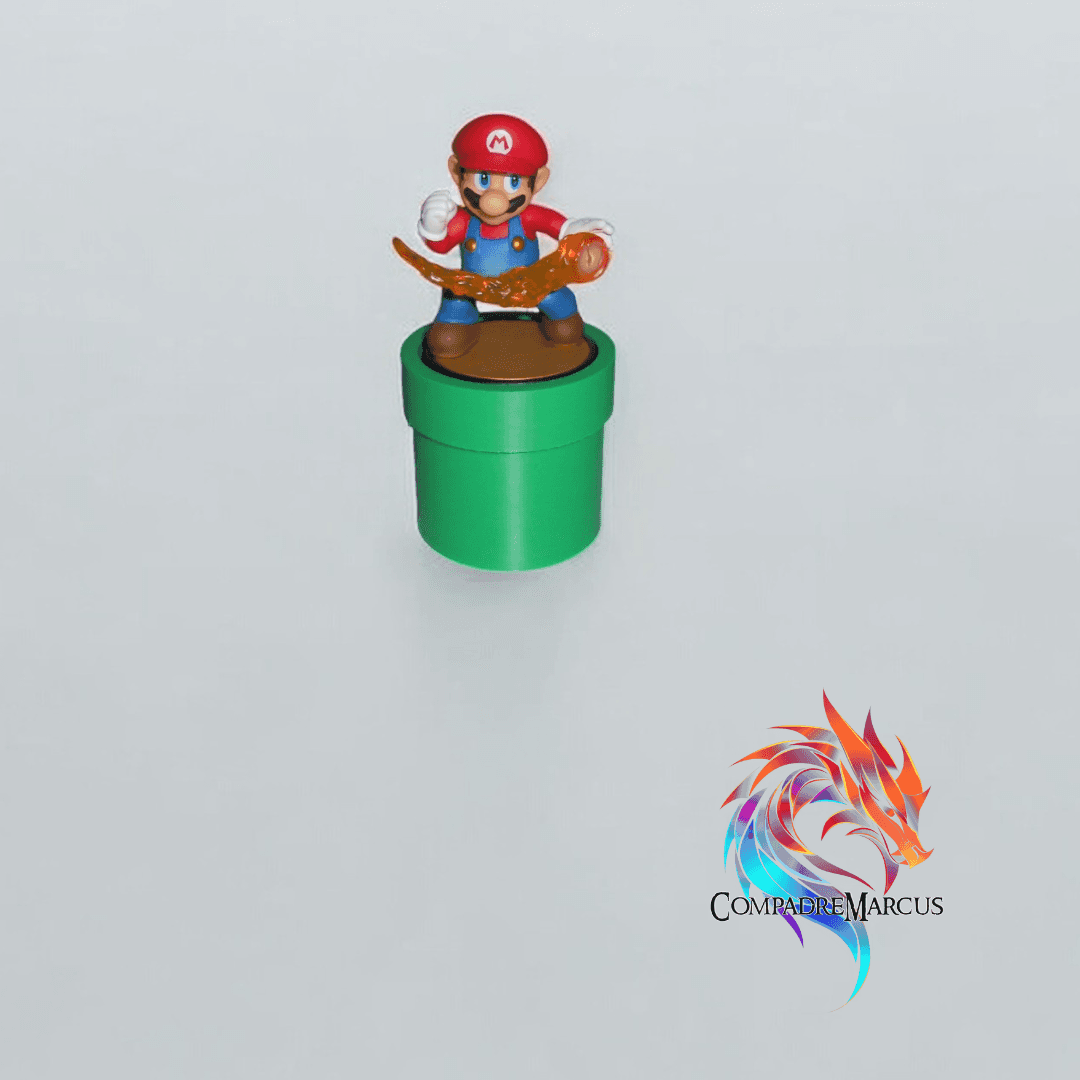 Amiibo display Mario pipe style  / Set of 2 / Easy print 3d model