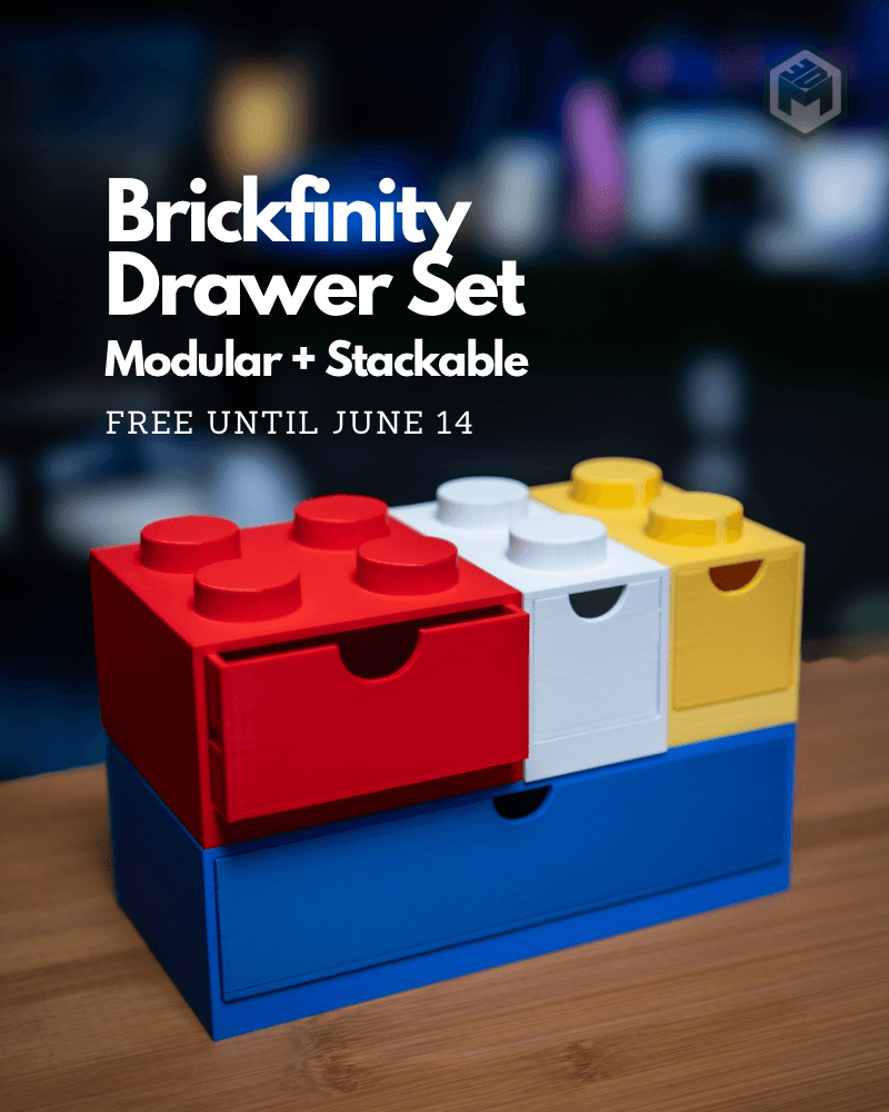 Brickfinity - Modular Brick Drawer Base Set 3d model