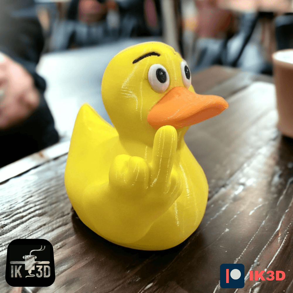 Duck You! Rubber Duck Middle Finger / No Supports / 3MF Included 3d model