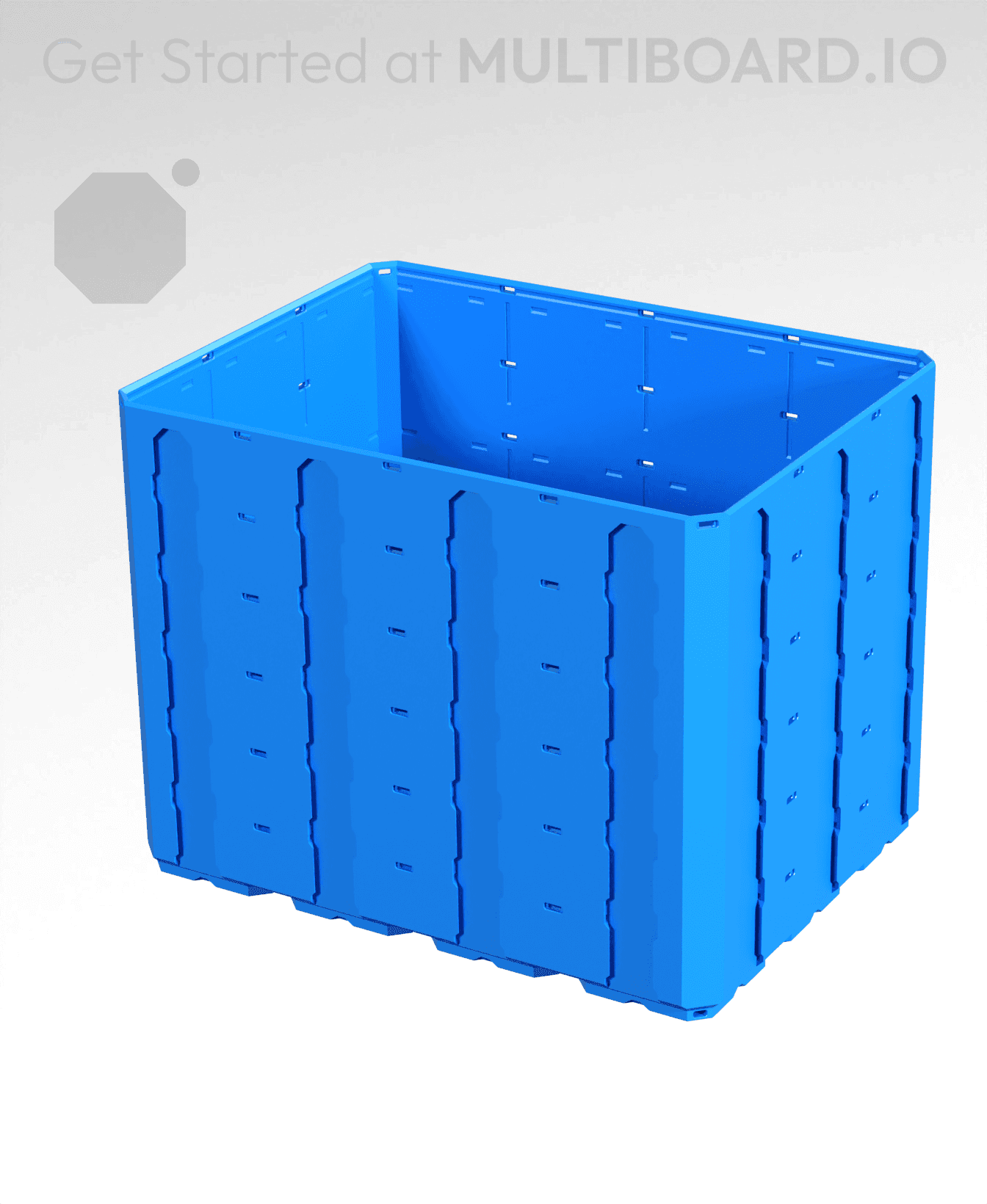 4x3x3 - Topped Multipoint Rail - Multibin Shell 3d model