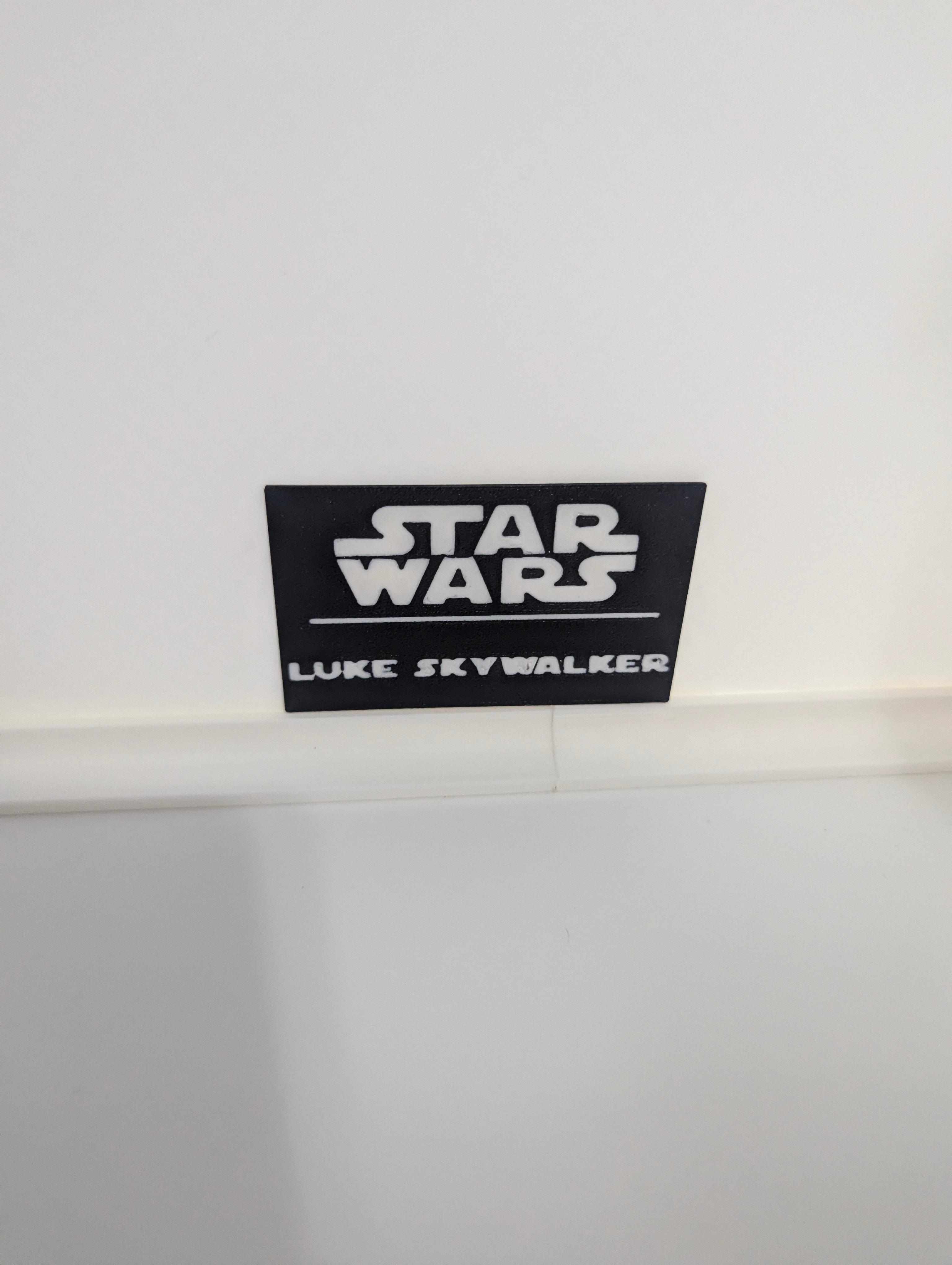 Luke Skywalker Multicolor Nameplates 3d model