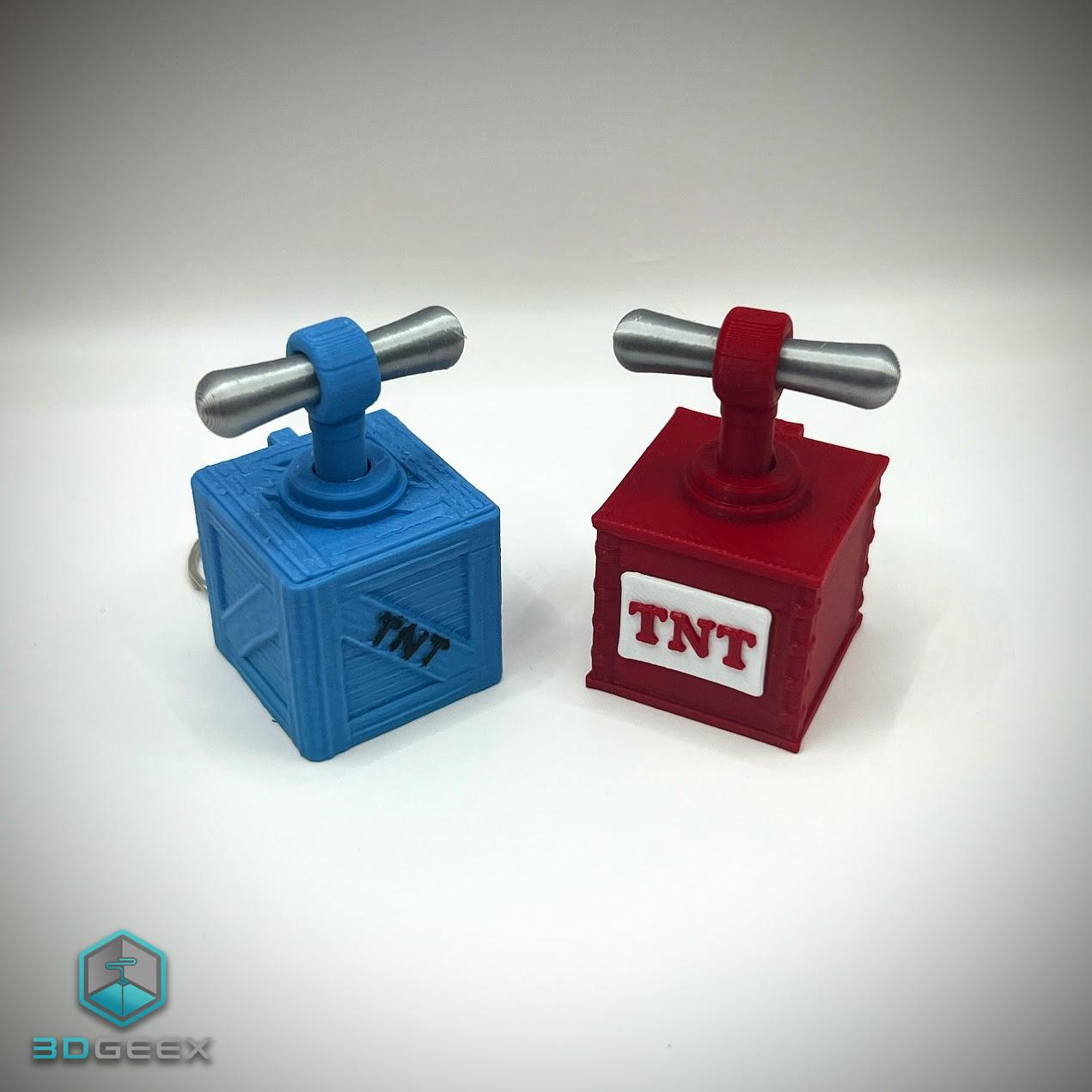 Tiny TNT Detonator Keychains 3d model