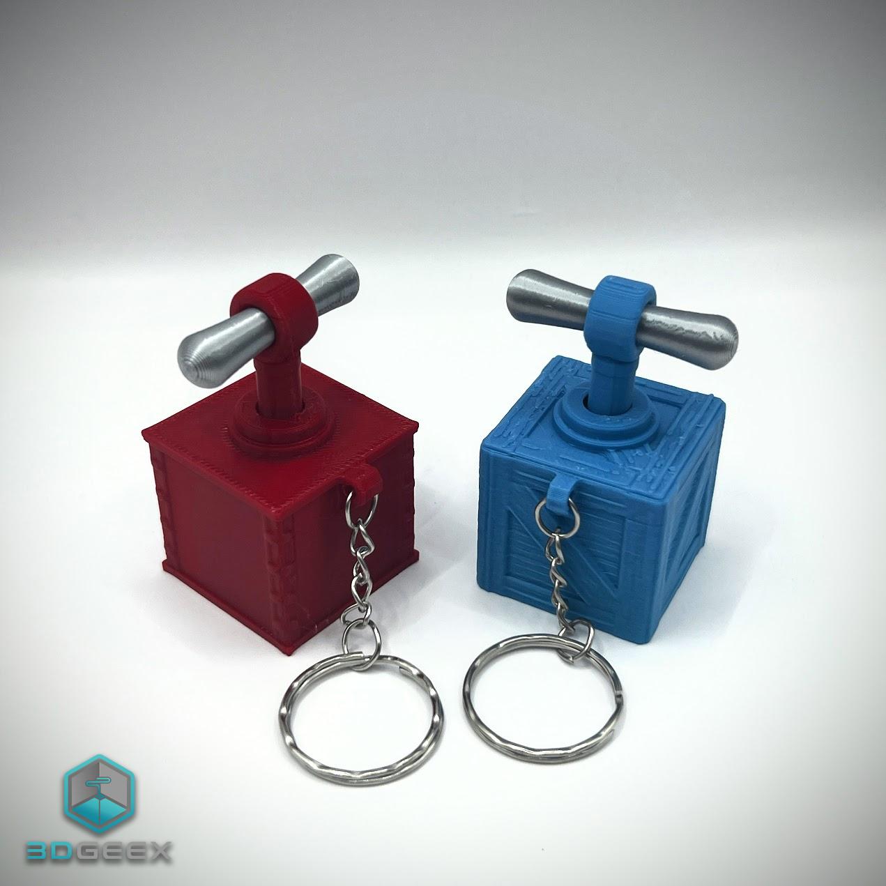 Tiny TNT Detonator Keychains 3d model