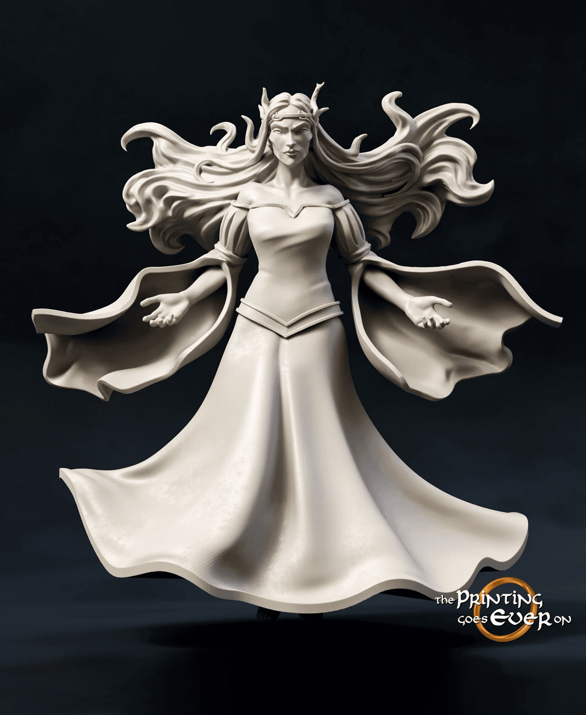 Elven Witch (28 and 75mm) 3d model
