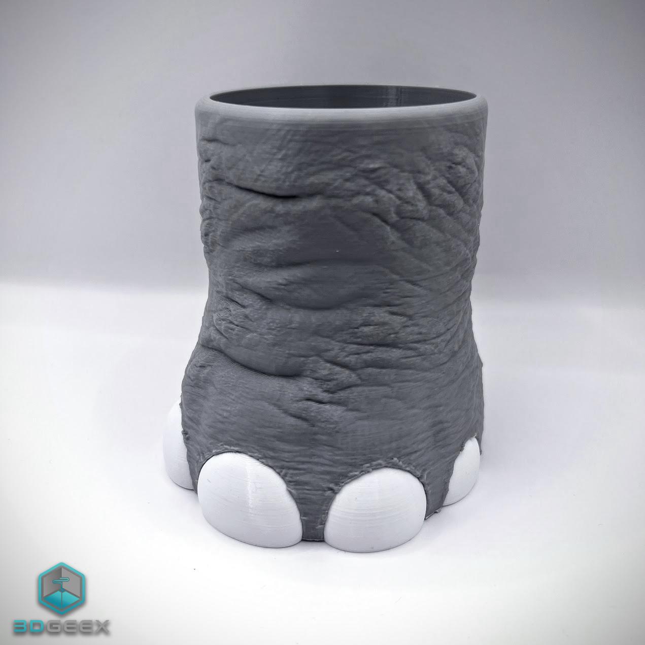 Elephant Foot Pencil Holder / Planter 3d model