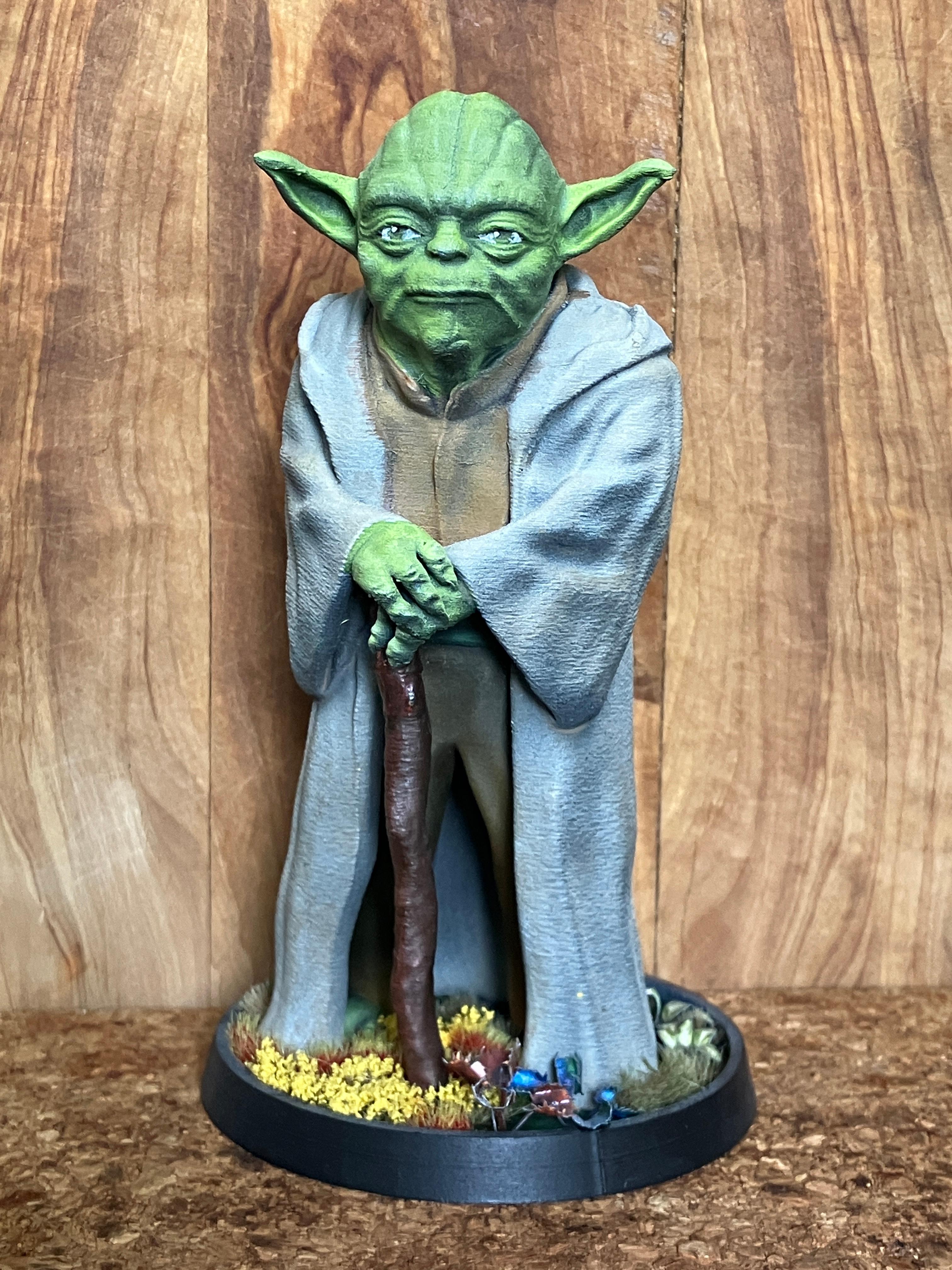 Master Yoda figure - Single Color Print -Acrylic Color Finish - 3d model