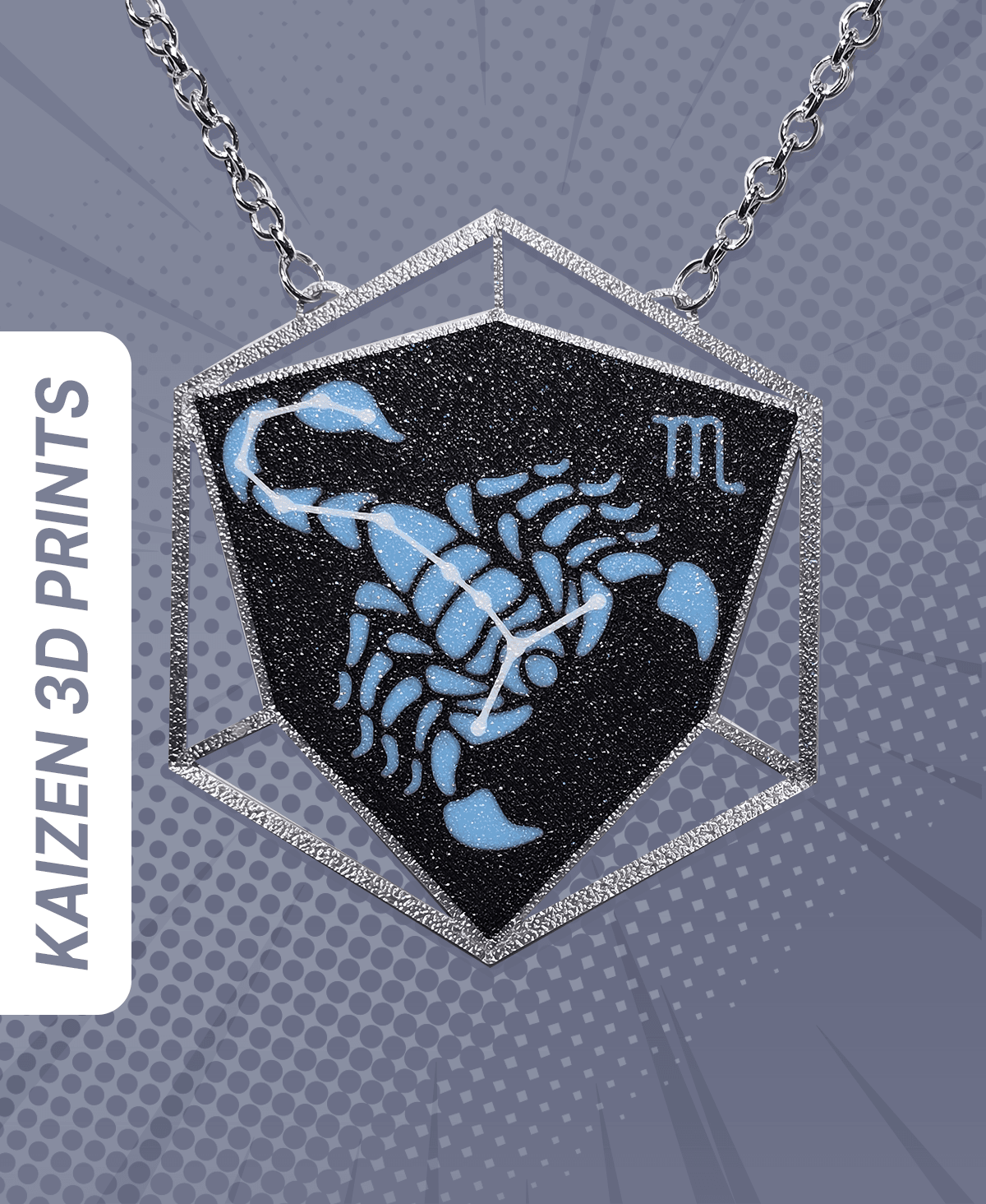 Scorpio Astrology Pendant 3d model