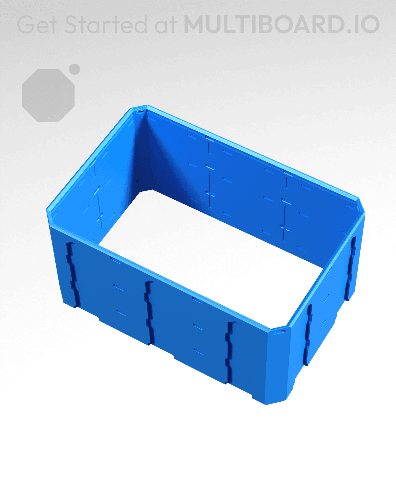 3x2x1·5 - Topped Multipoint Rail - Pop-In Bin Extension 3d model