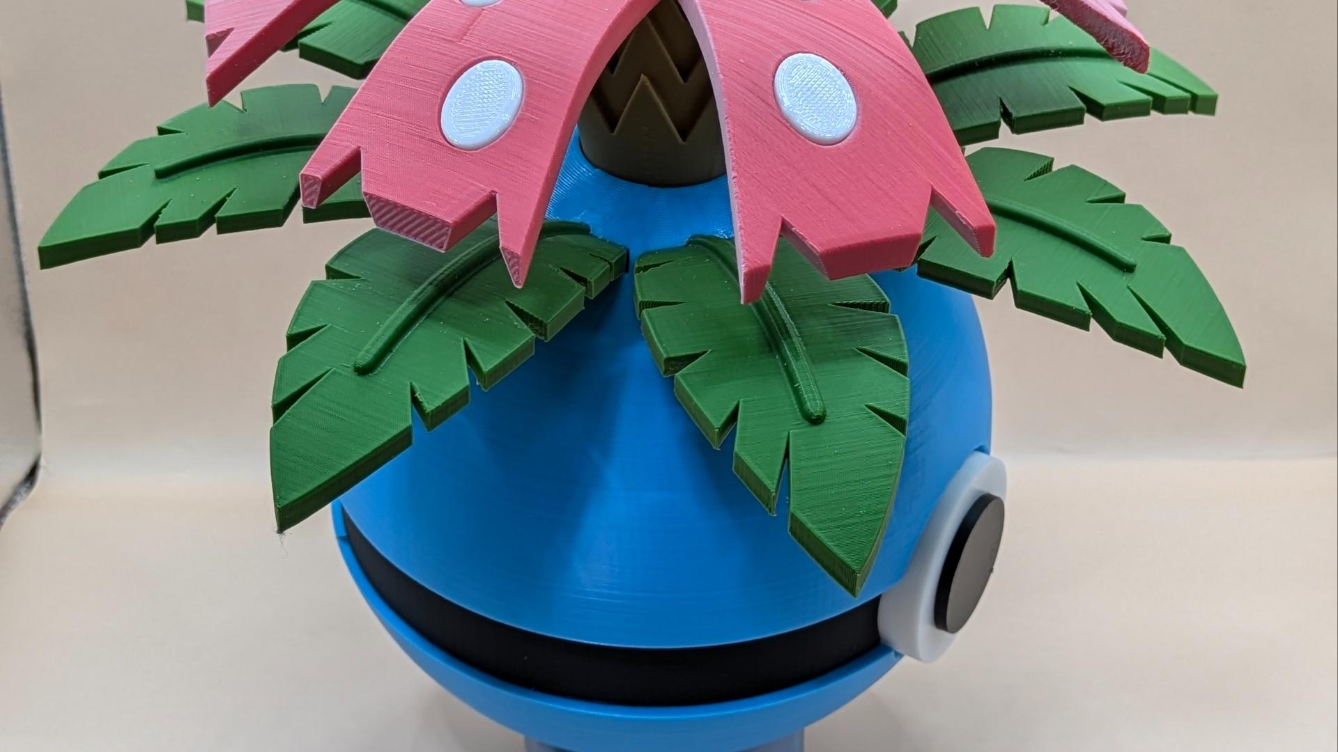 Venusaur Pokeball (MULTIPART).stl 3d model