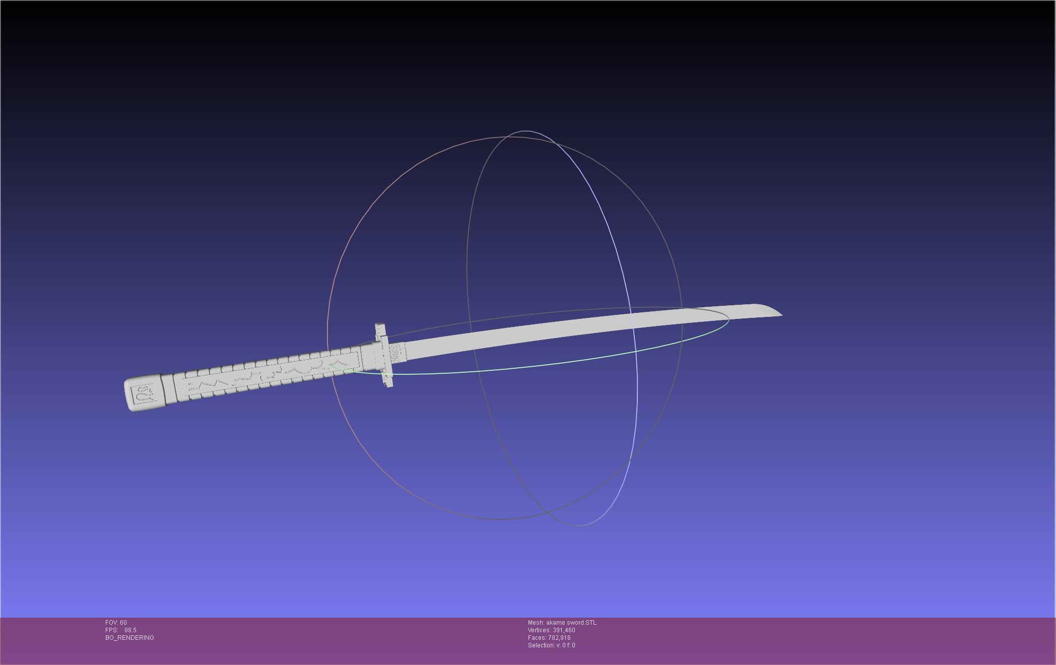 Akame Ga Kill Akame Sword And Sheath Printable Assembly 3d model