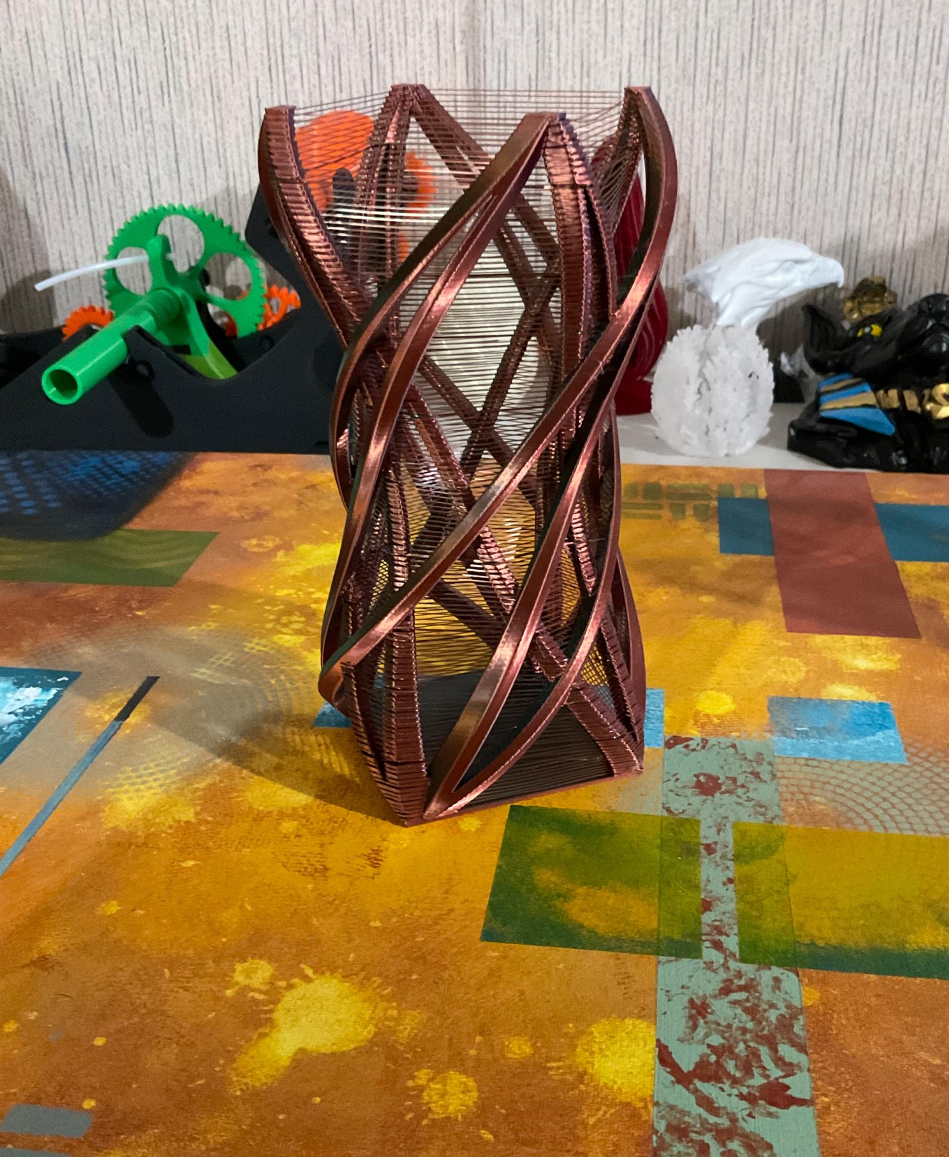 Flared String Vase - Inland Silk Copper  - 3d model