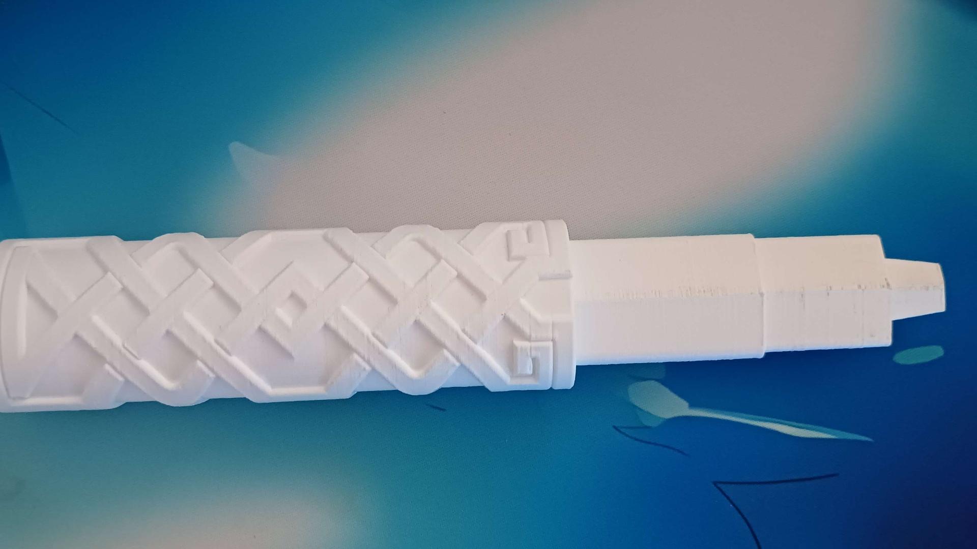 Collapsing Celtic Dagger  - That's as much of the blade as I can get out of the dagger. Probably I made some mistake printing it, but still very cool. - 3d model