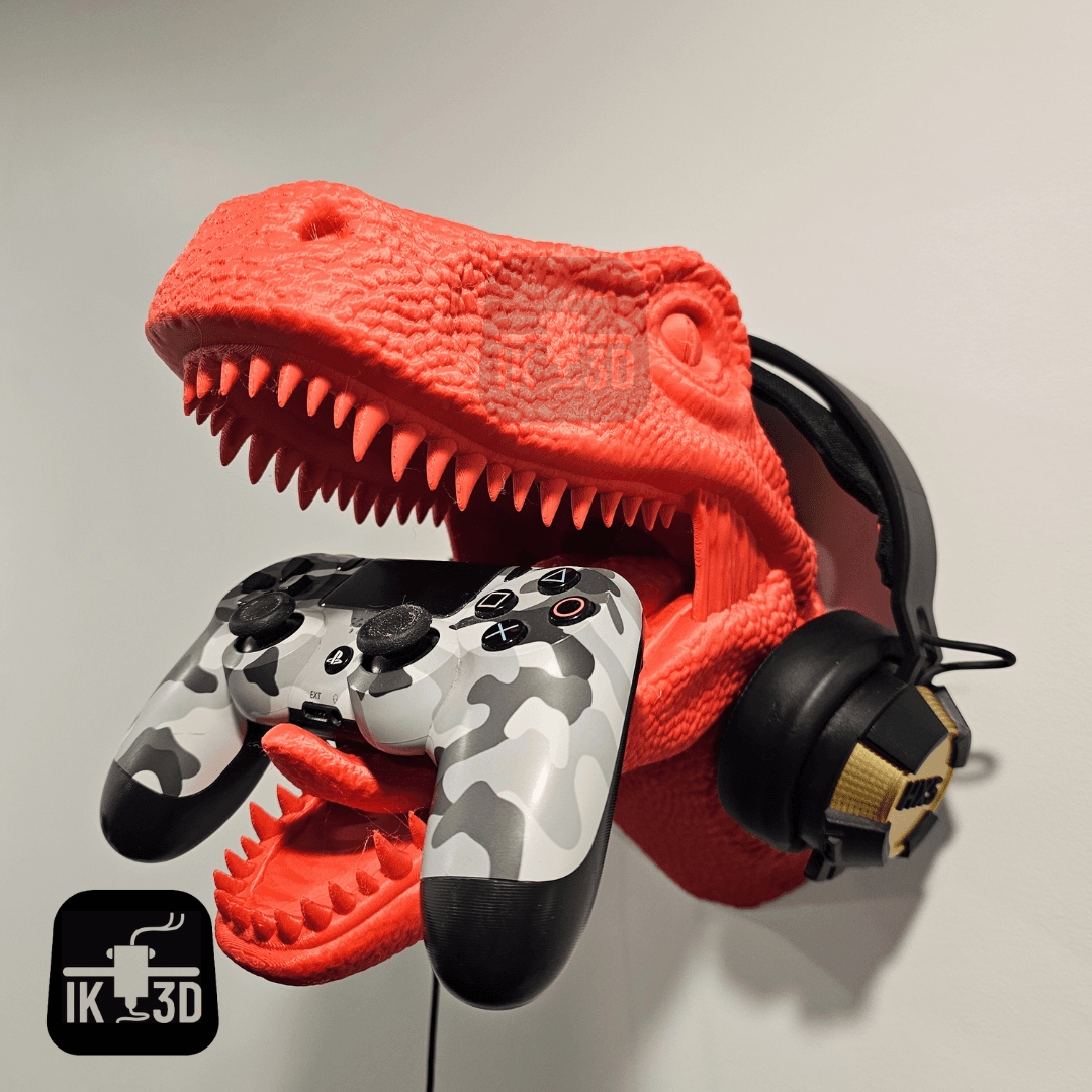 Velociraptor Head Wall Mounted Holder / No Supports / 3MF Included 3d model