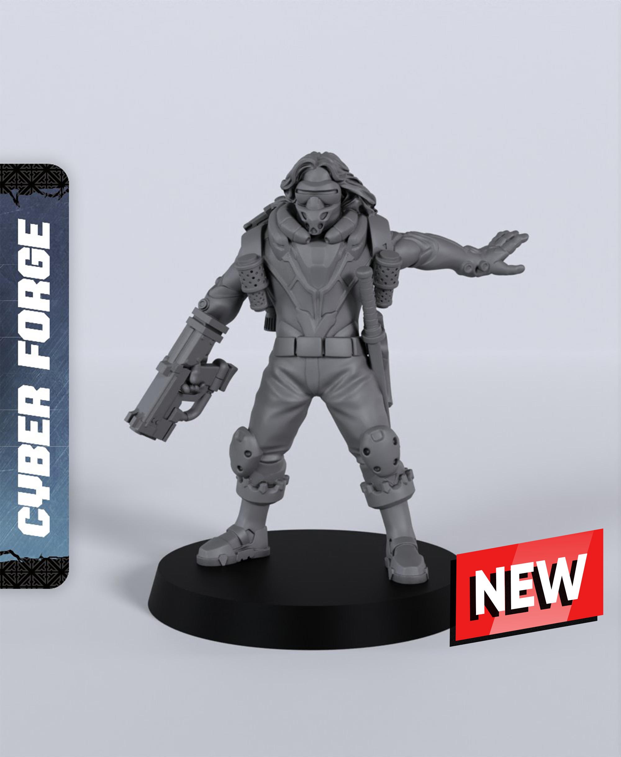 Dorian Topside - With Free Cyberpunk Warhammer - 40k Sci-Fi Gift Ideas for RPG and Wargamers 3d model