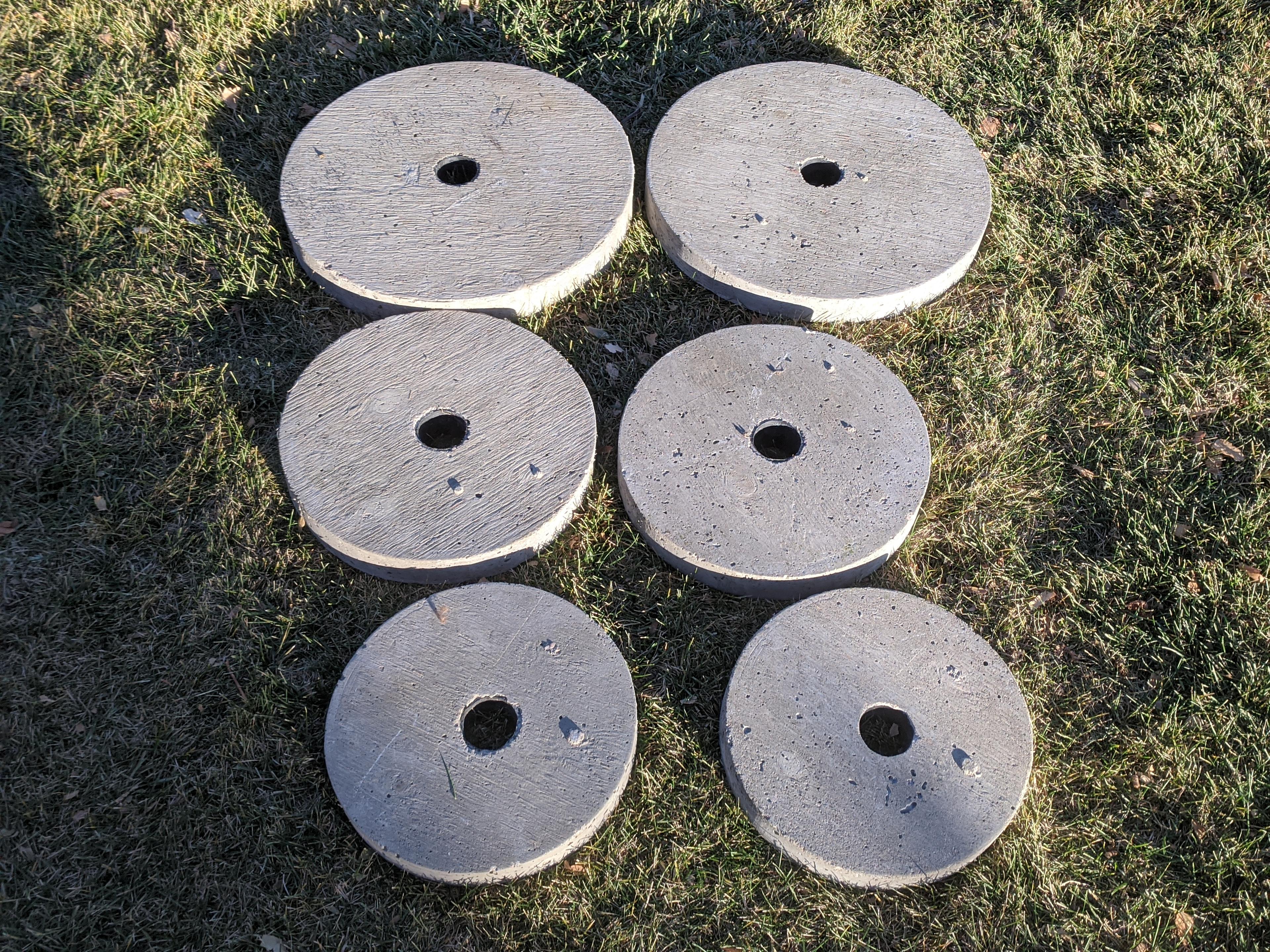 V2 Imperial LB concrete weight molds for homegym and garage gym Olympic or standard DIY 3d model