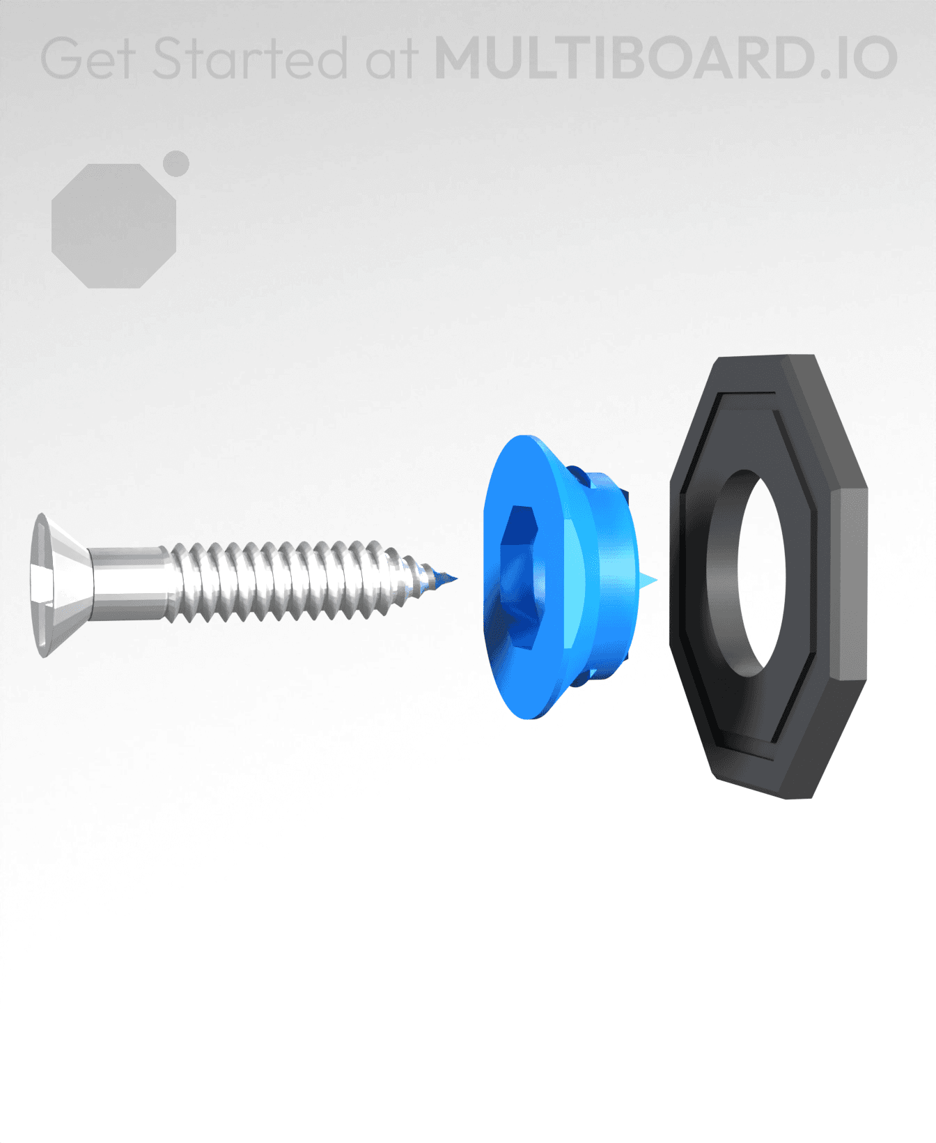 Screw-On Mount - Multipoint 3d model