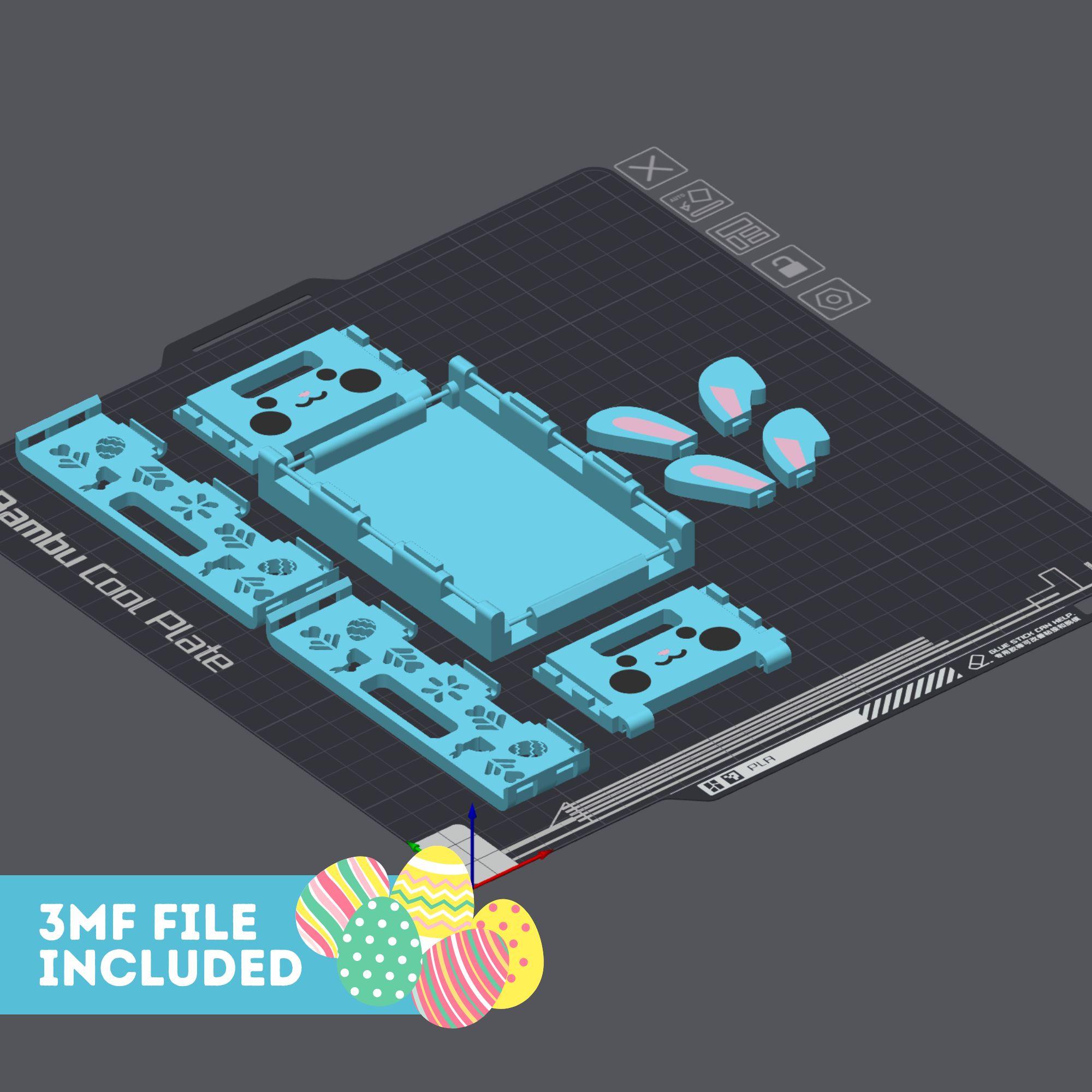 3D Printable Easter Foldable and Stackable Storage Crate Easter Edition 3d model