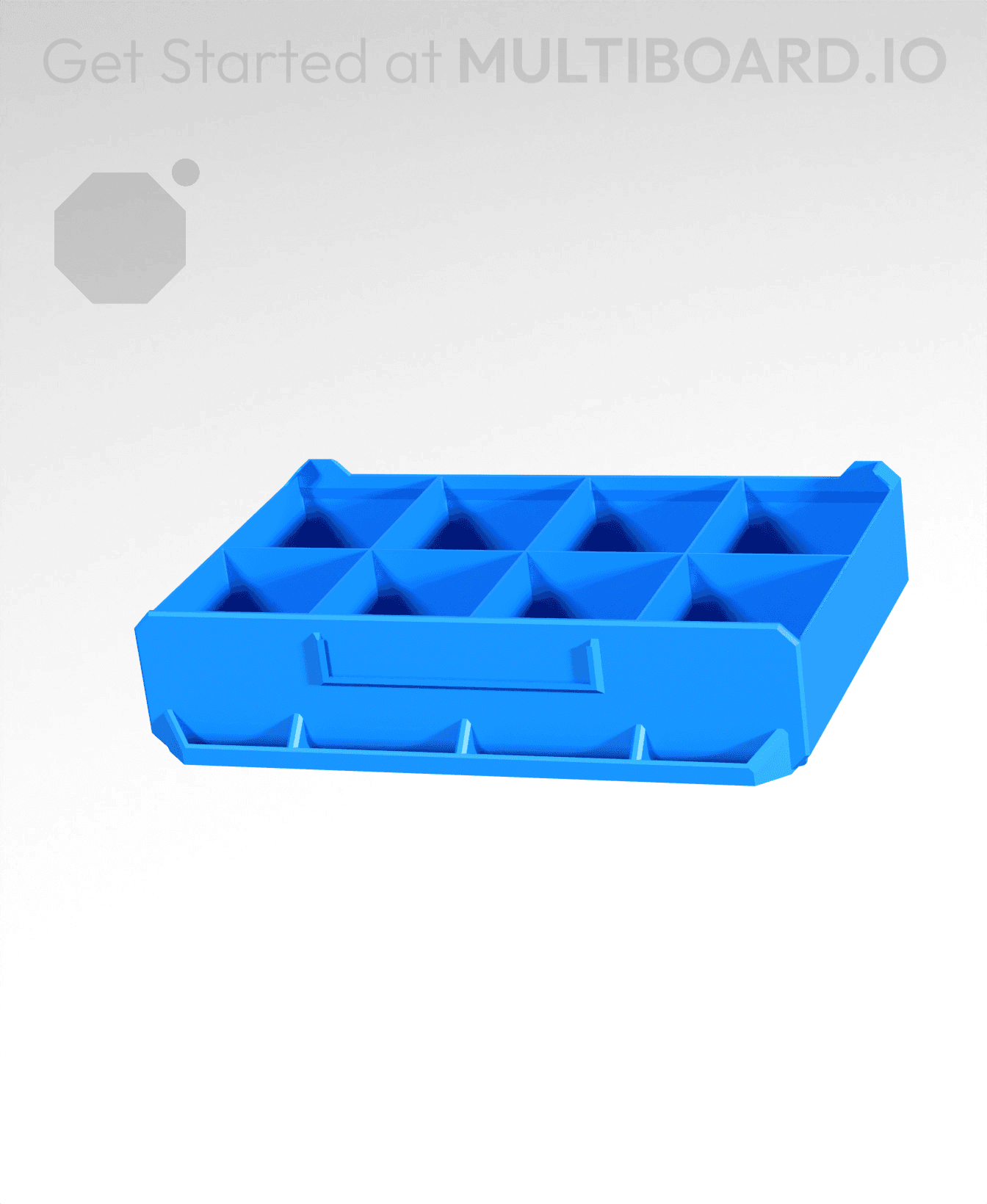 4x1x2.5-Deep - Grid Divided - Multibin Simple Drawer 3d model