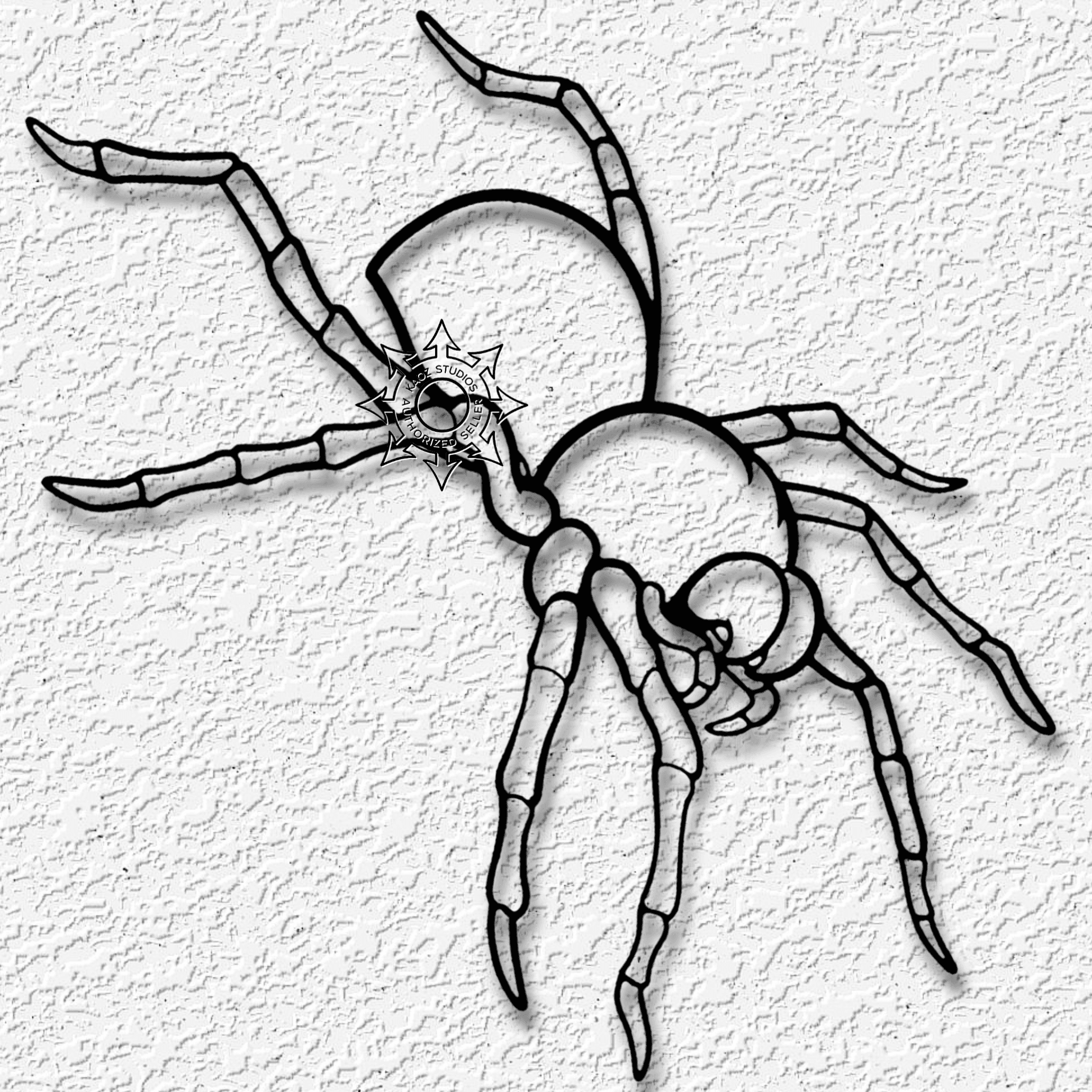 spider wall art tarantual decor halloween decoration 3d model