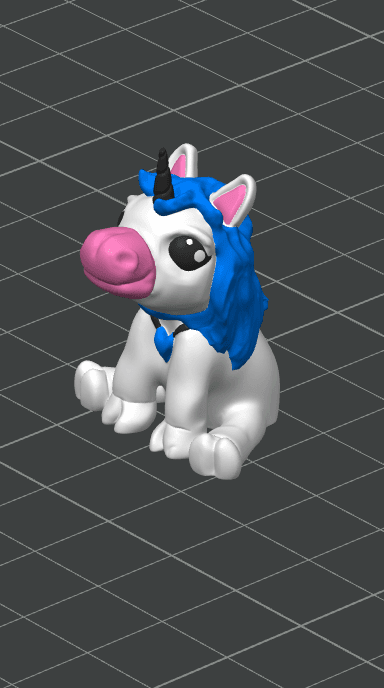 Flexi Unicorn (No Supports) 3d model