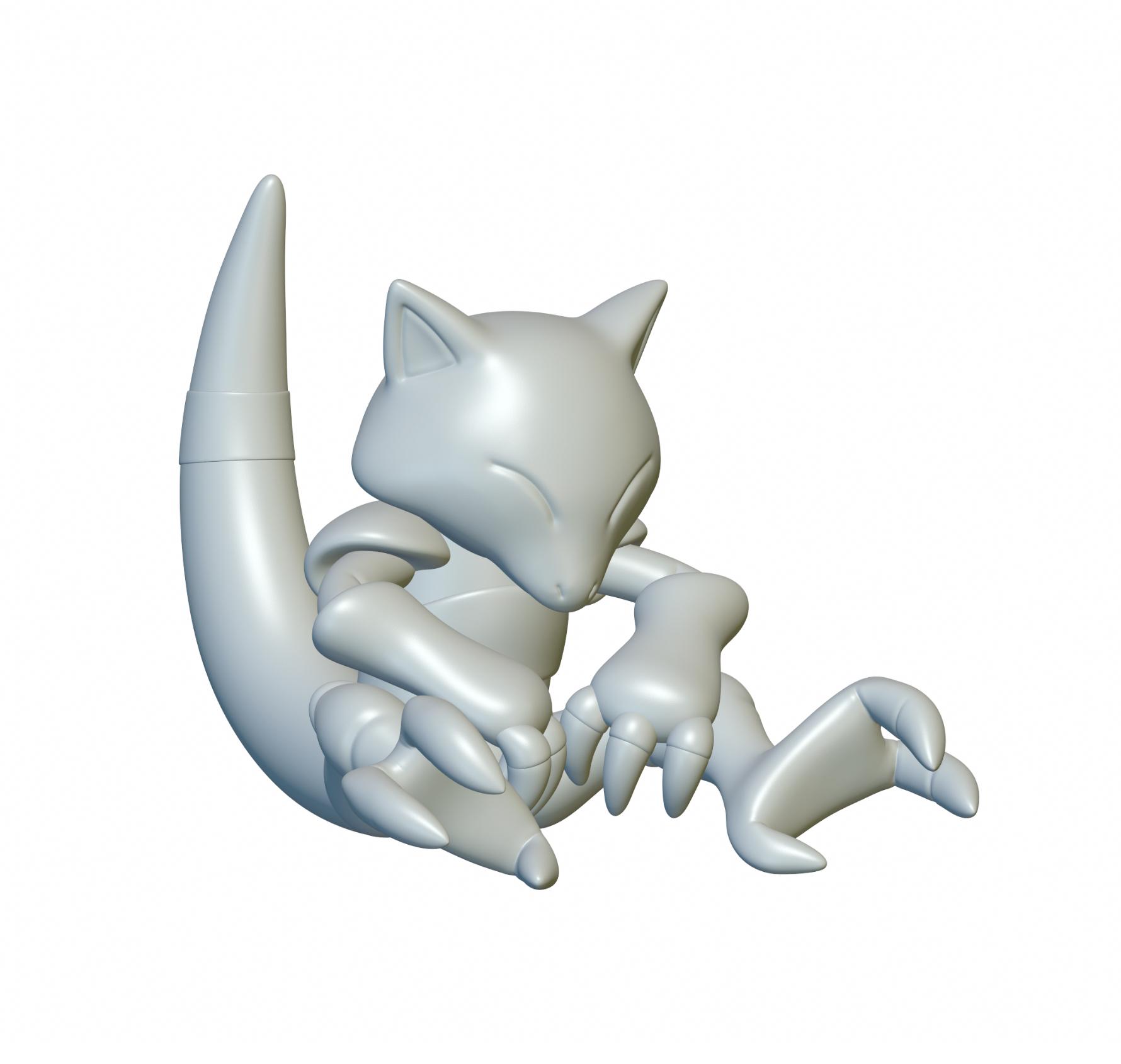 Pokemon Abra #63 - Optimized for 3D Printing 3d model