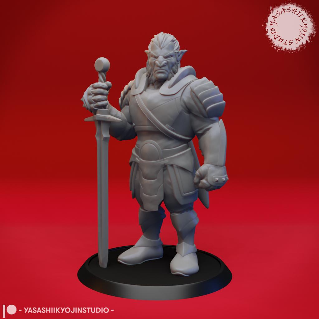Hobgoblin Warband - Tabletop Miniatures (Pre-Supported) 3d model