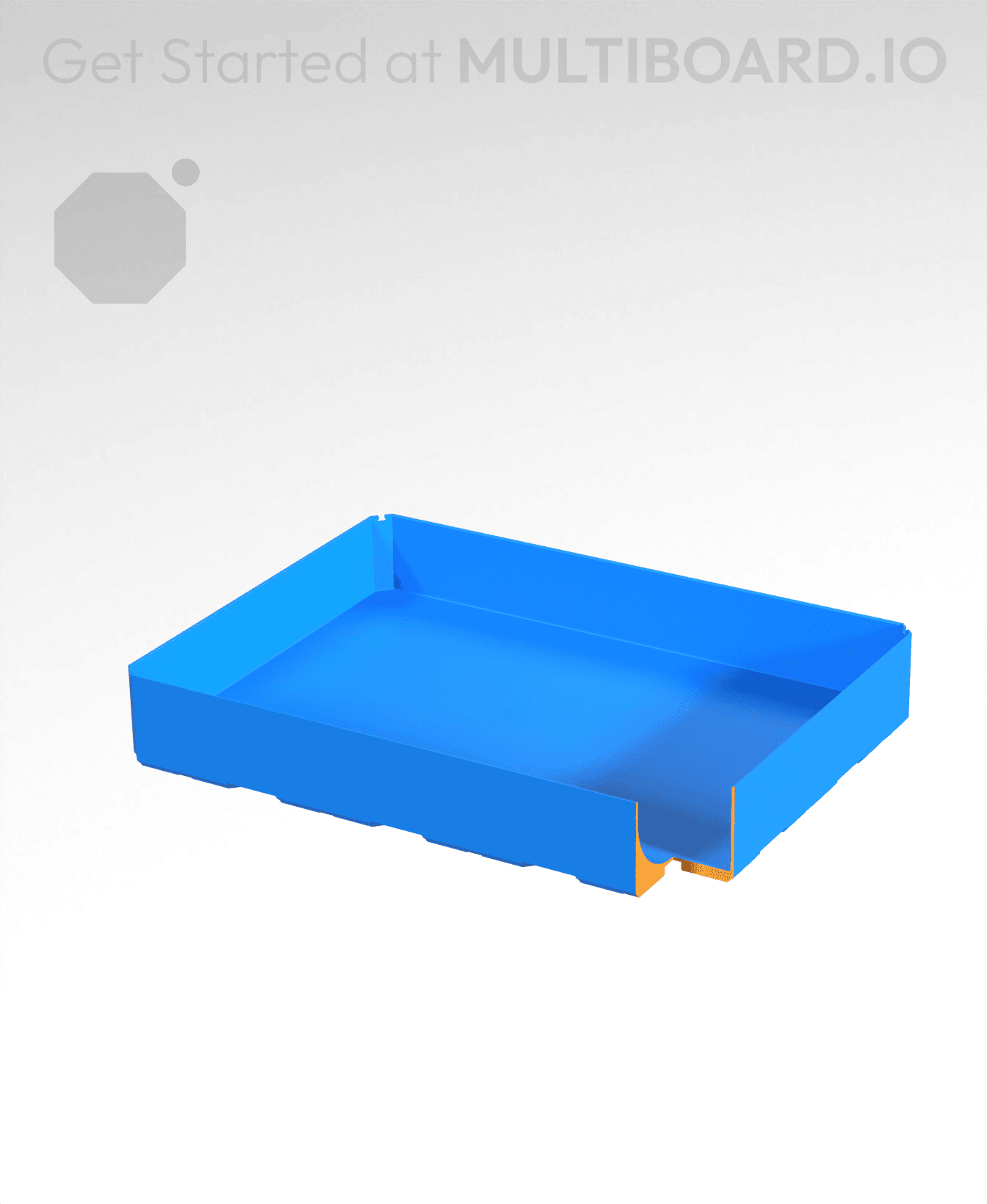 4x3x0.75 - Curved Bin - Multibin Insert 3d model