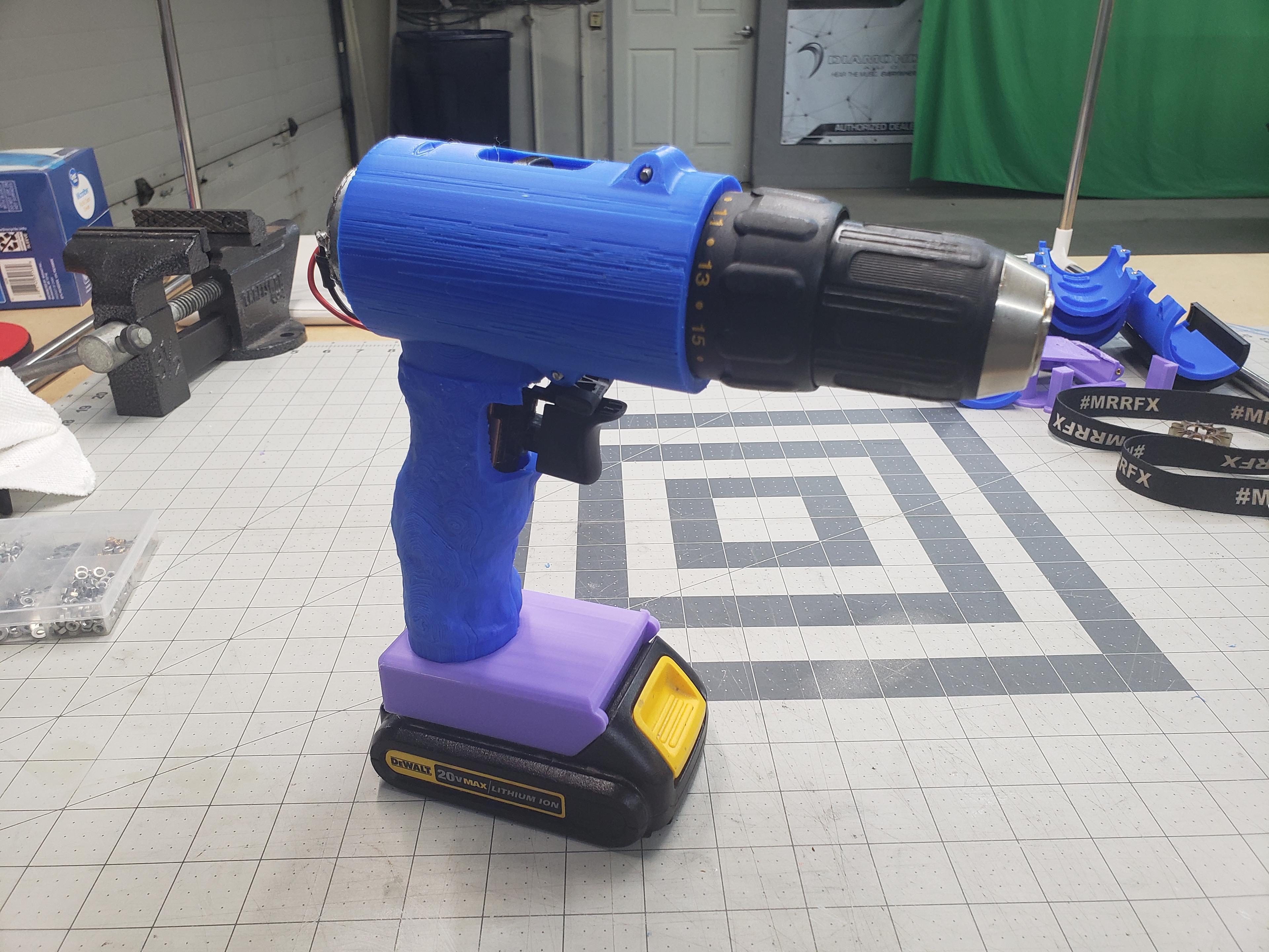 DeWalt Drill Shell with 3D Scanned Grip 3d model