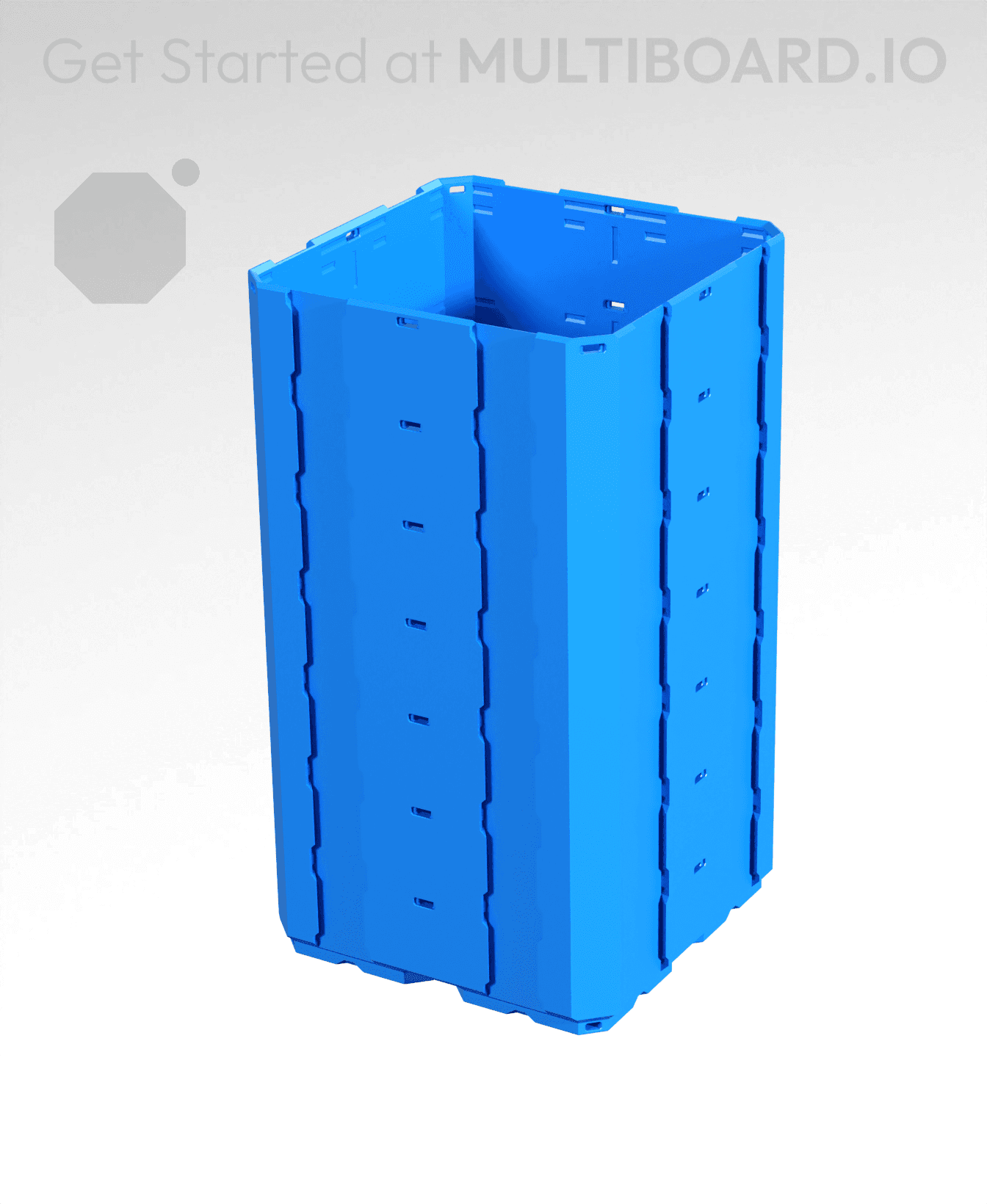 2x2x3.5 - Full Multipoint Rail - Multibin Shell 3d model