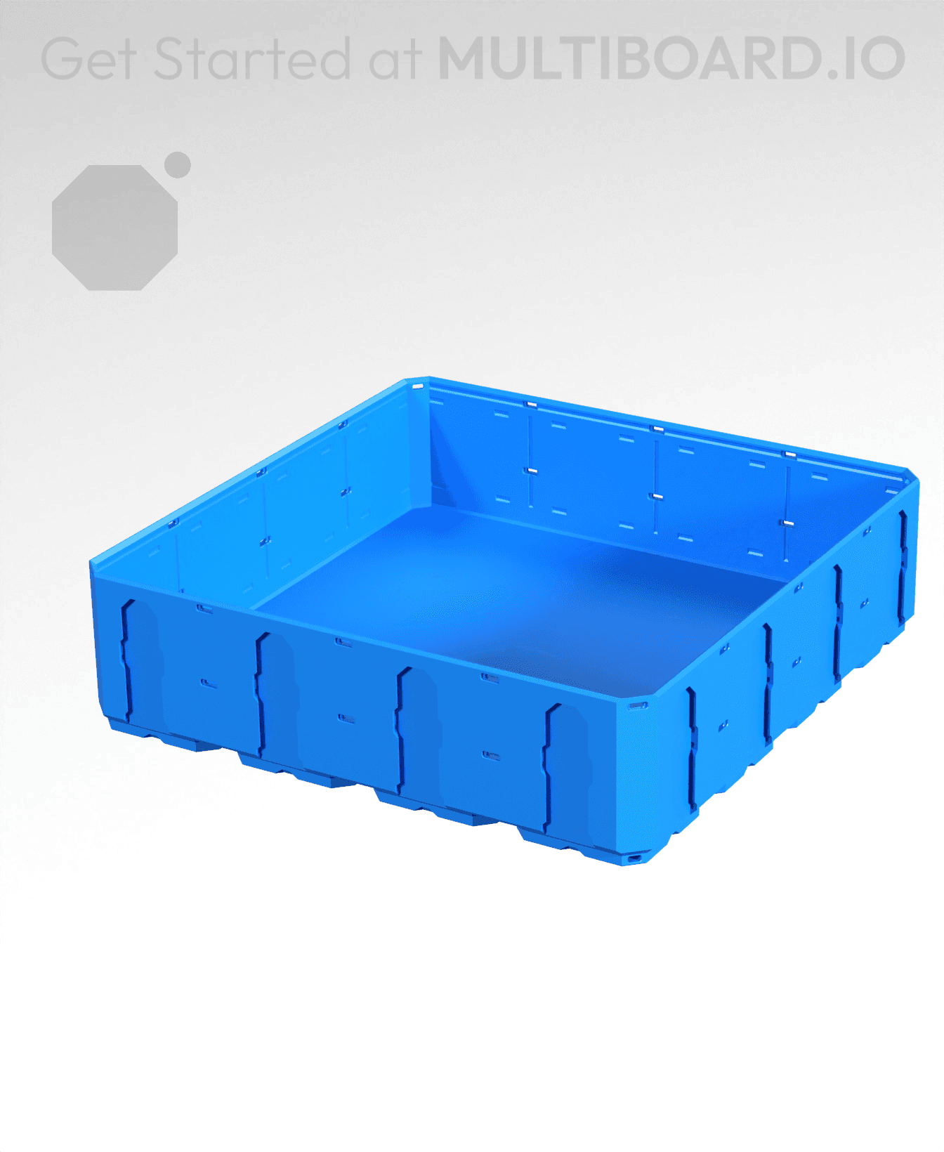 4x4x1 - Topped Multipoint Rail - Multibin Shell 3d model