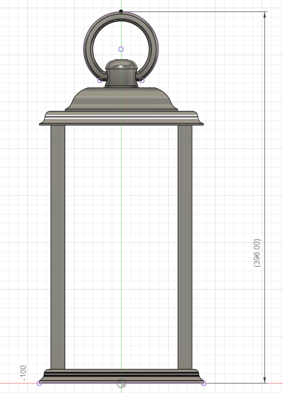 Simple decorative lantern 3d model