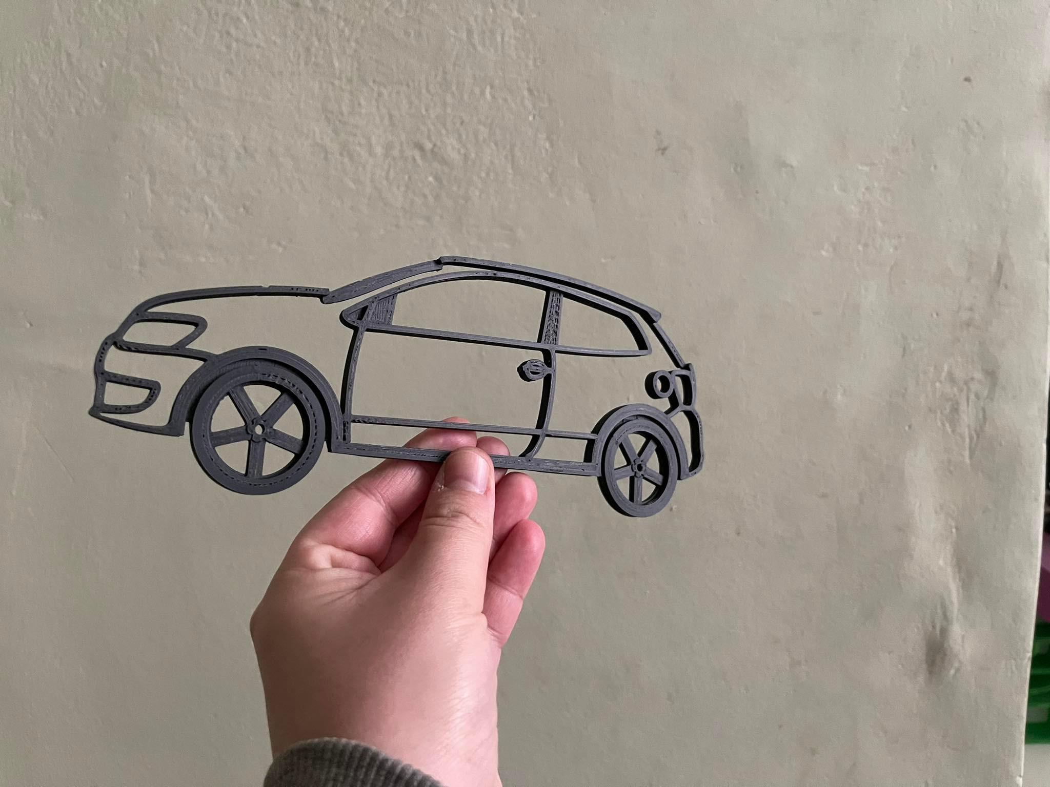 VW Polo Wall Art 3d model