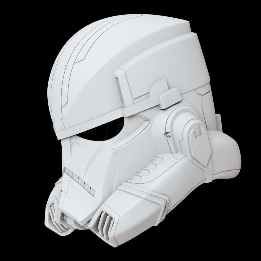 Play Arts Kai Strom Trooper Helmet STL 3D FILE 3d model