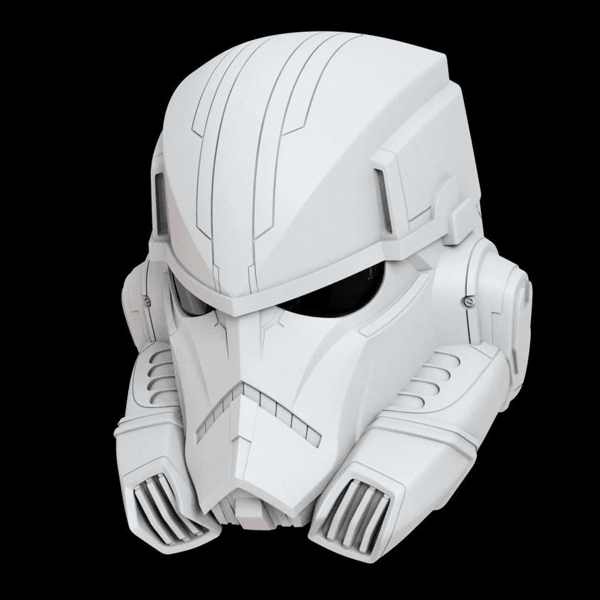 Play Arts Kai Strom Trooper Helmet STL 3D FILE 3d model