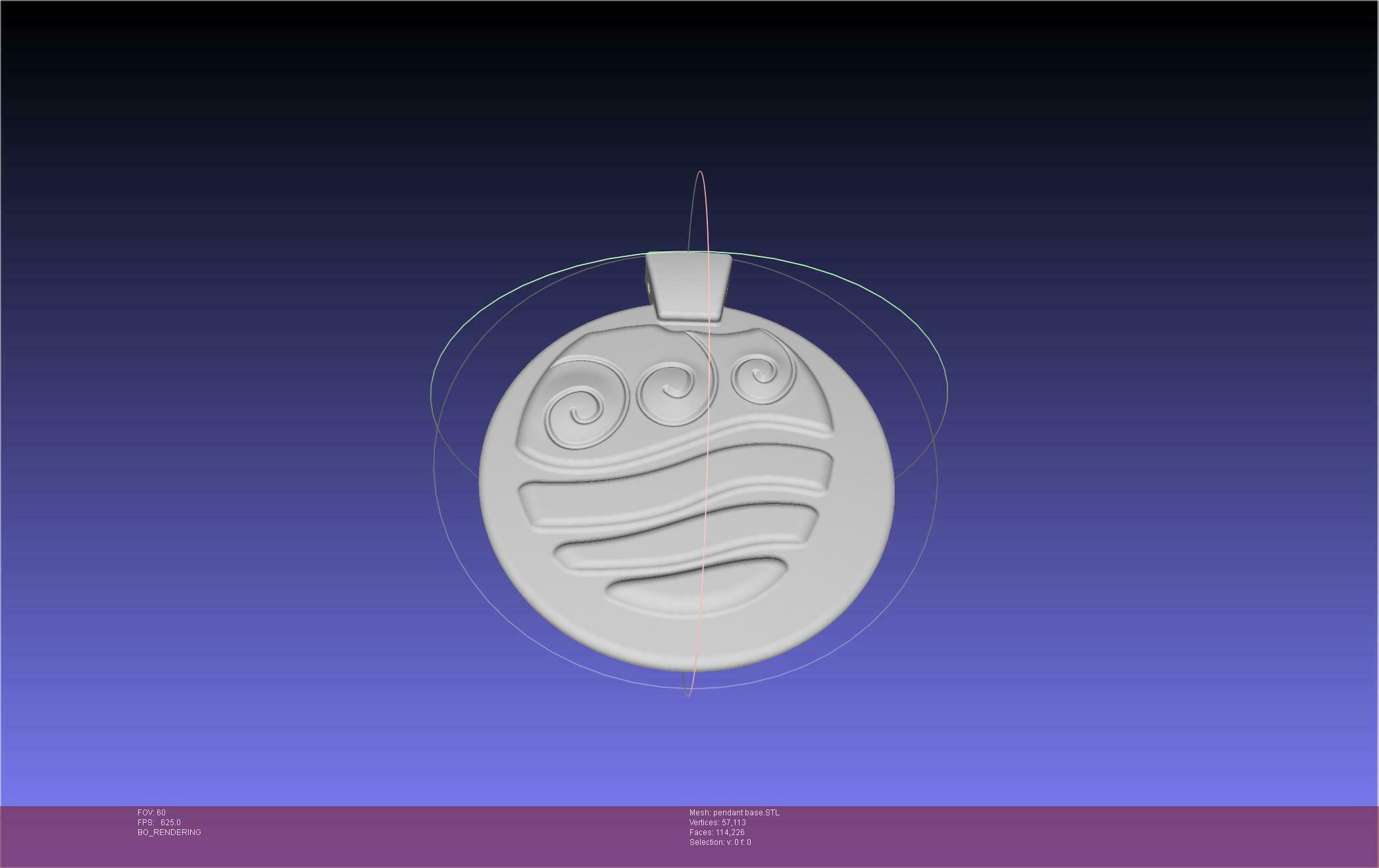 Avatar Katara Water Tribe Pendant 3d model