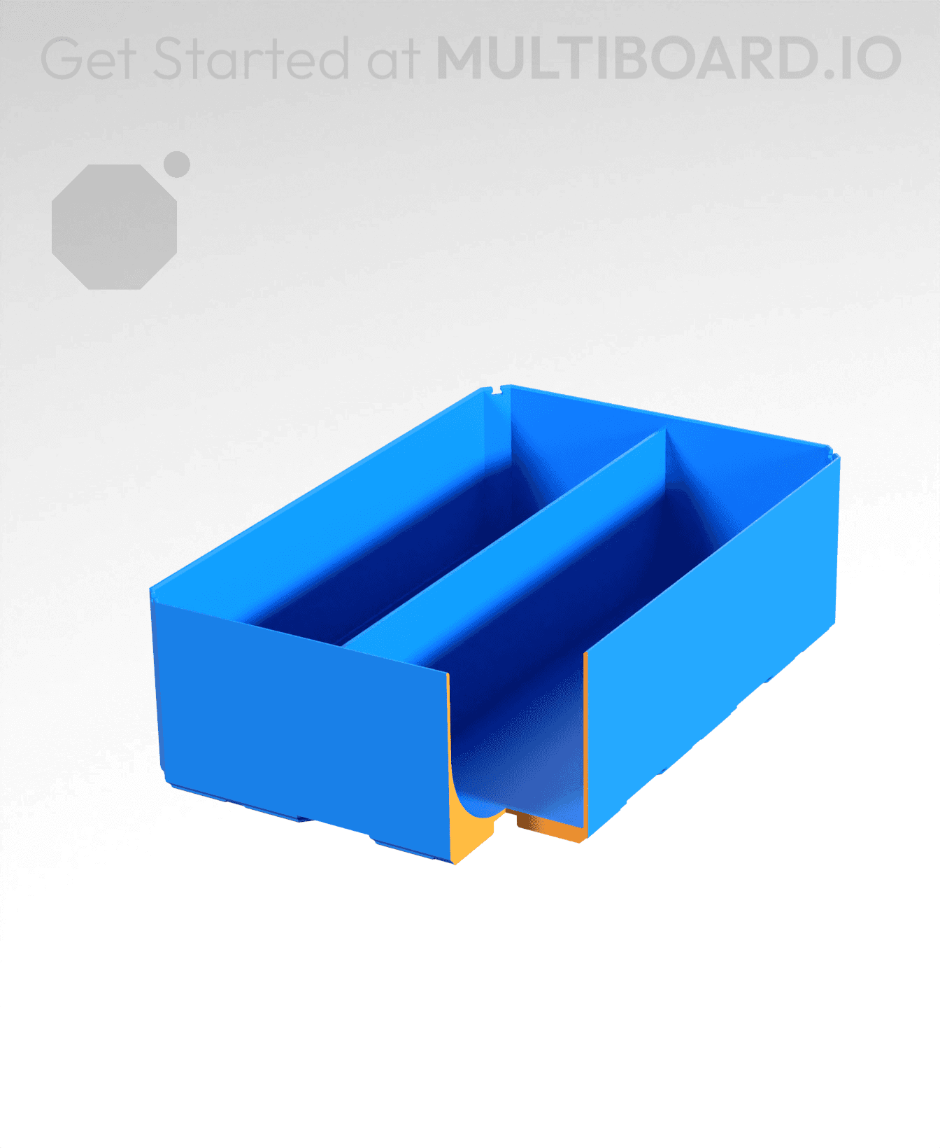 2x3x1 - Curved - Divided Bin - Multibin Insert 3d model