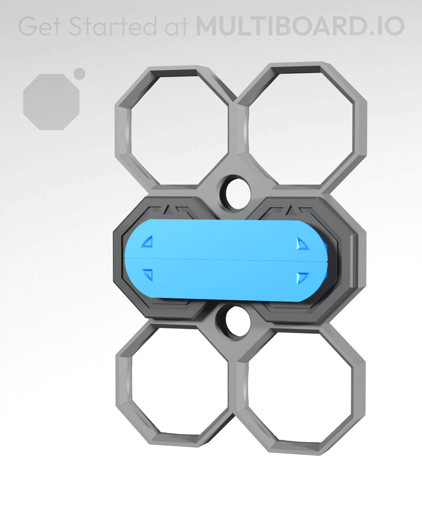 2L Bolt-Locked Insert - Multipoint Rail 3d model