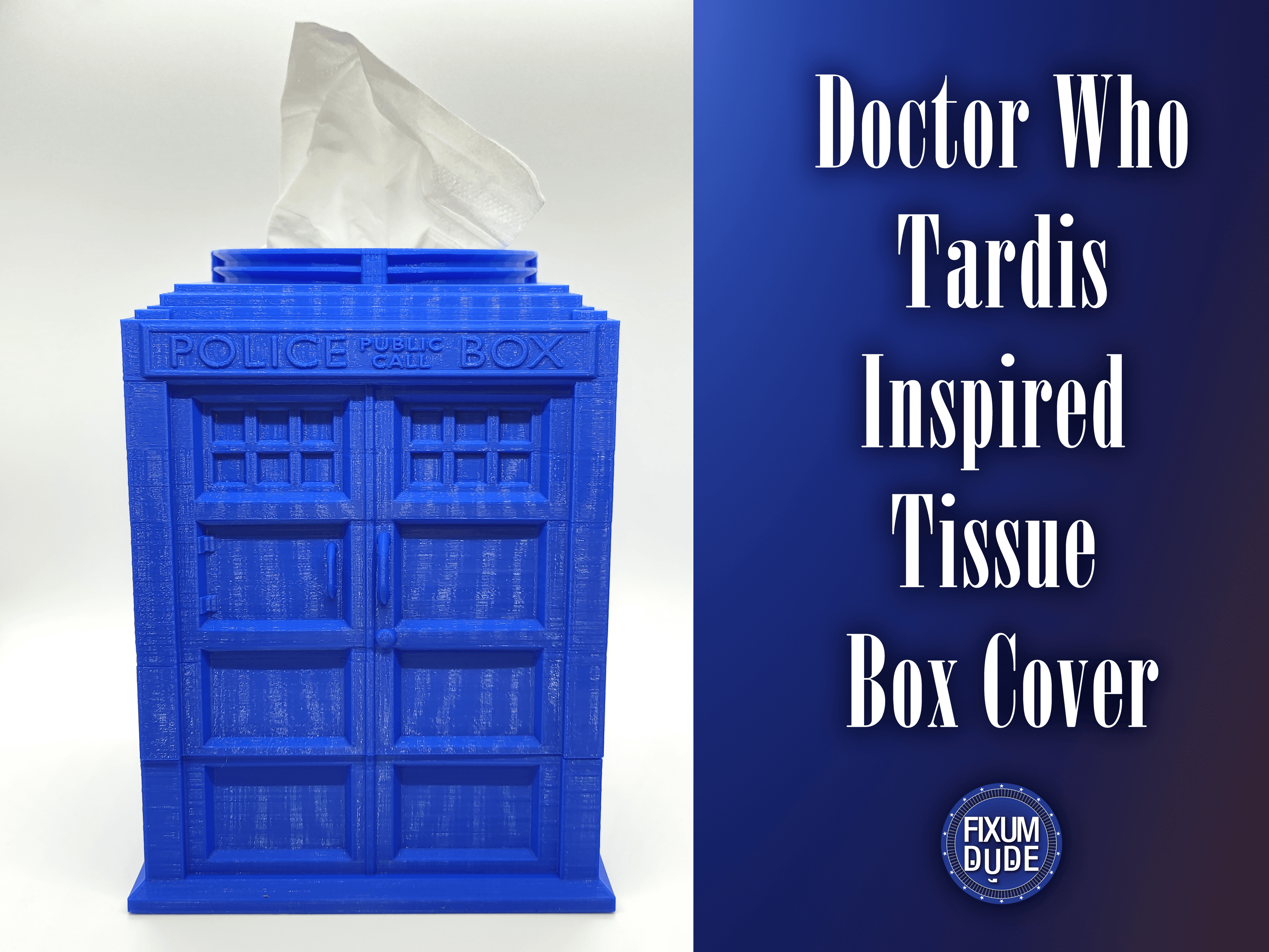 Doctor Who Tardis Tissue Box Cover  3d model
