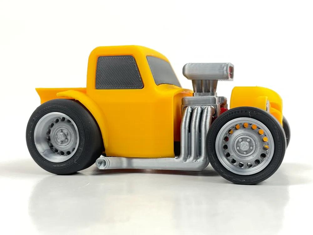 Tooned HOT ROD - Model kit 3d model